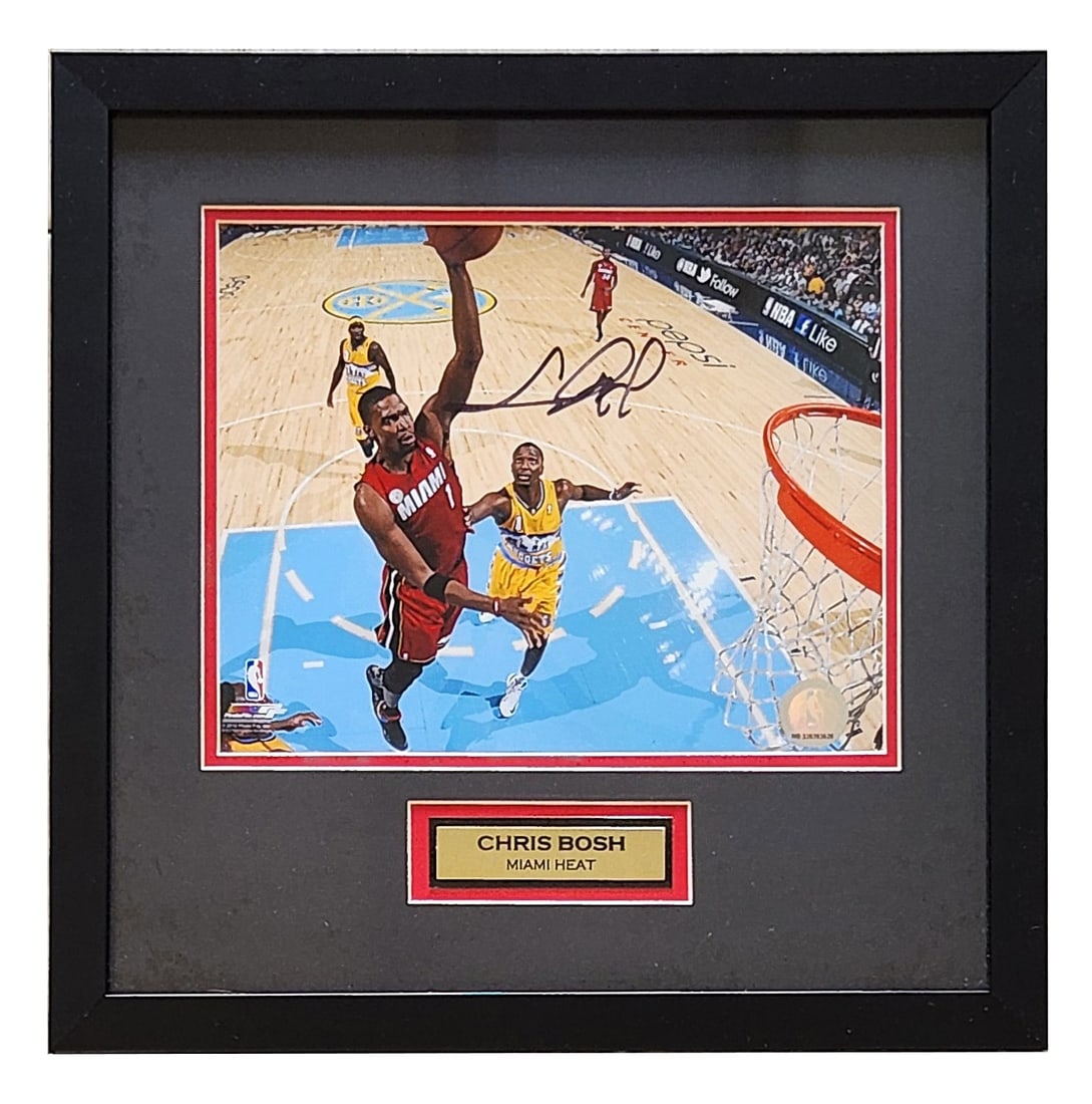 Chris Bosh Signed Miami Heat Framed Photo – NBA Certified Autograph (1 of 5)