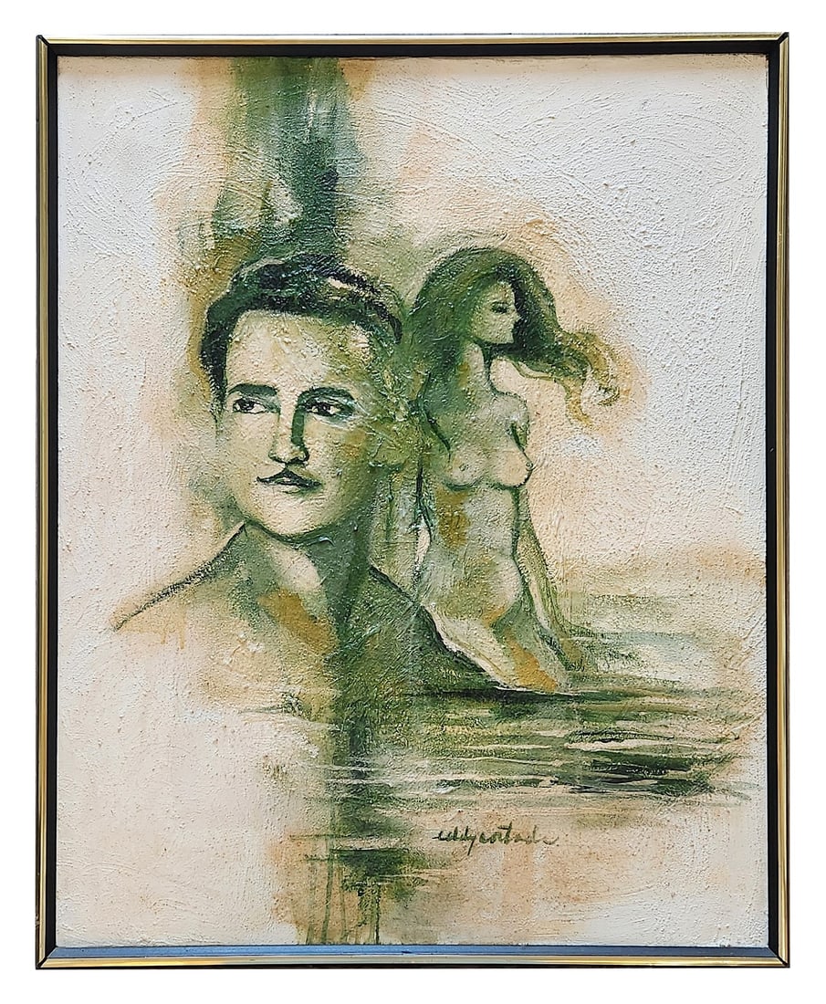 Eddy Aquiles Cortada (Born 1935) Cuba: Eddy Aquiles Cortada (Born 1935) Cuba Oil on Canvas Measure 30"in H x 24"in W and 31 1/2"in H x 25 1/2"in W framed