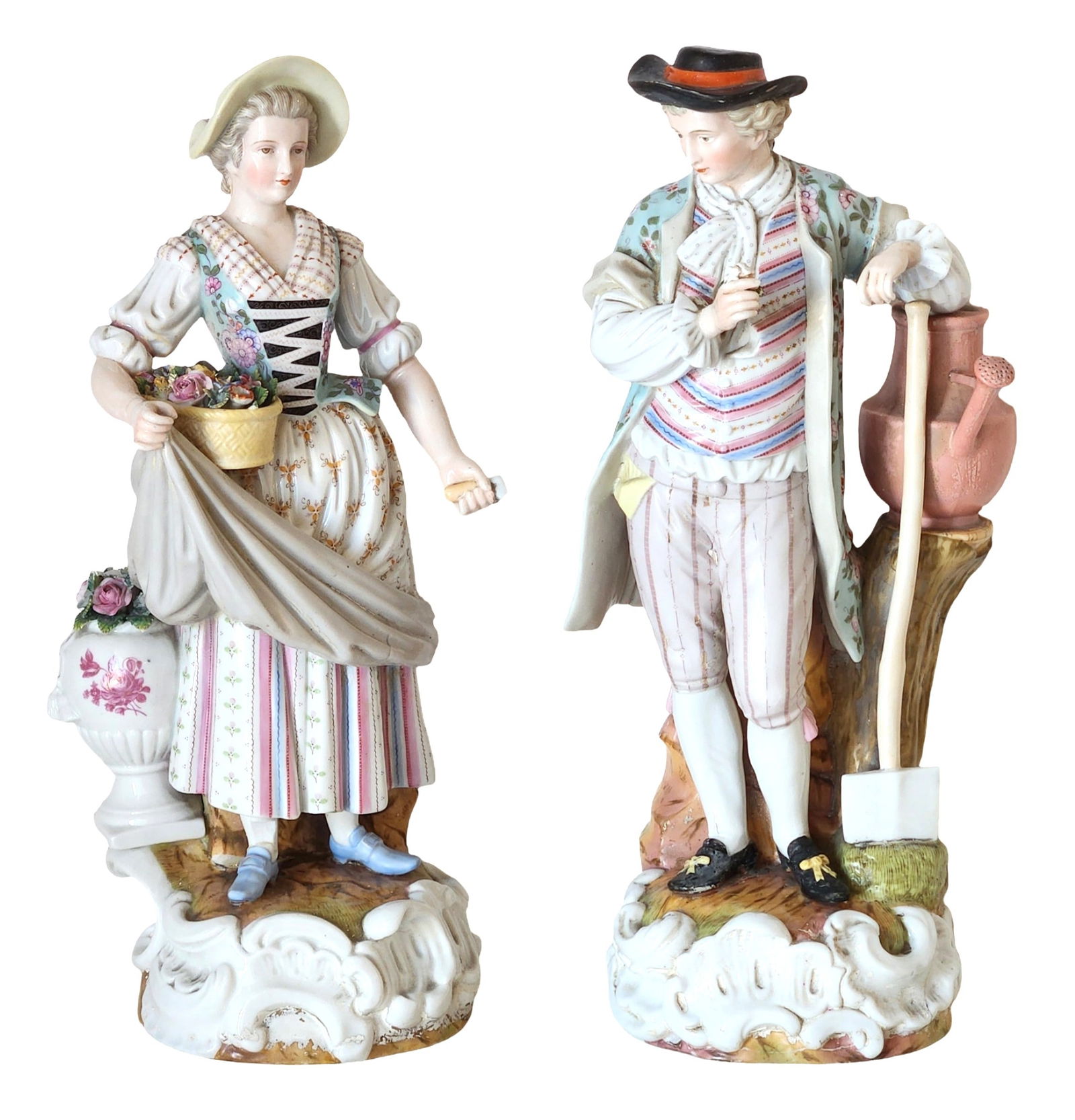 Pair of Meissen Porcelain Figures, Man and Woman in 18th Century Dress (1 of 11)