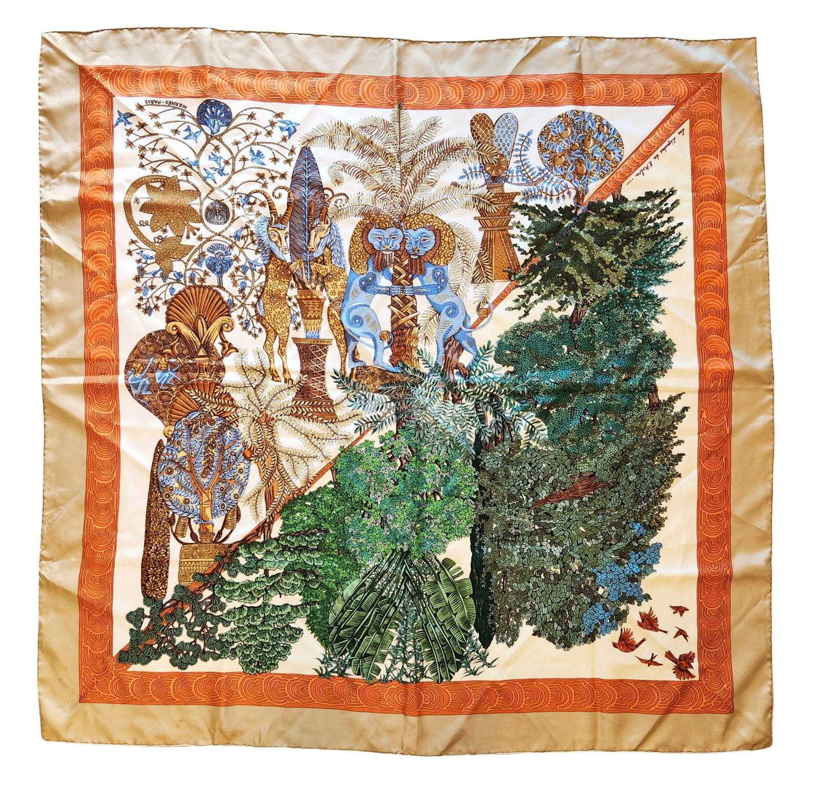 Hermès “Les Légendes de l’Arbre?? Silk Scarf, Made in France (1 of 5)