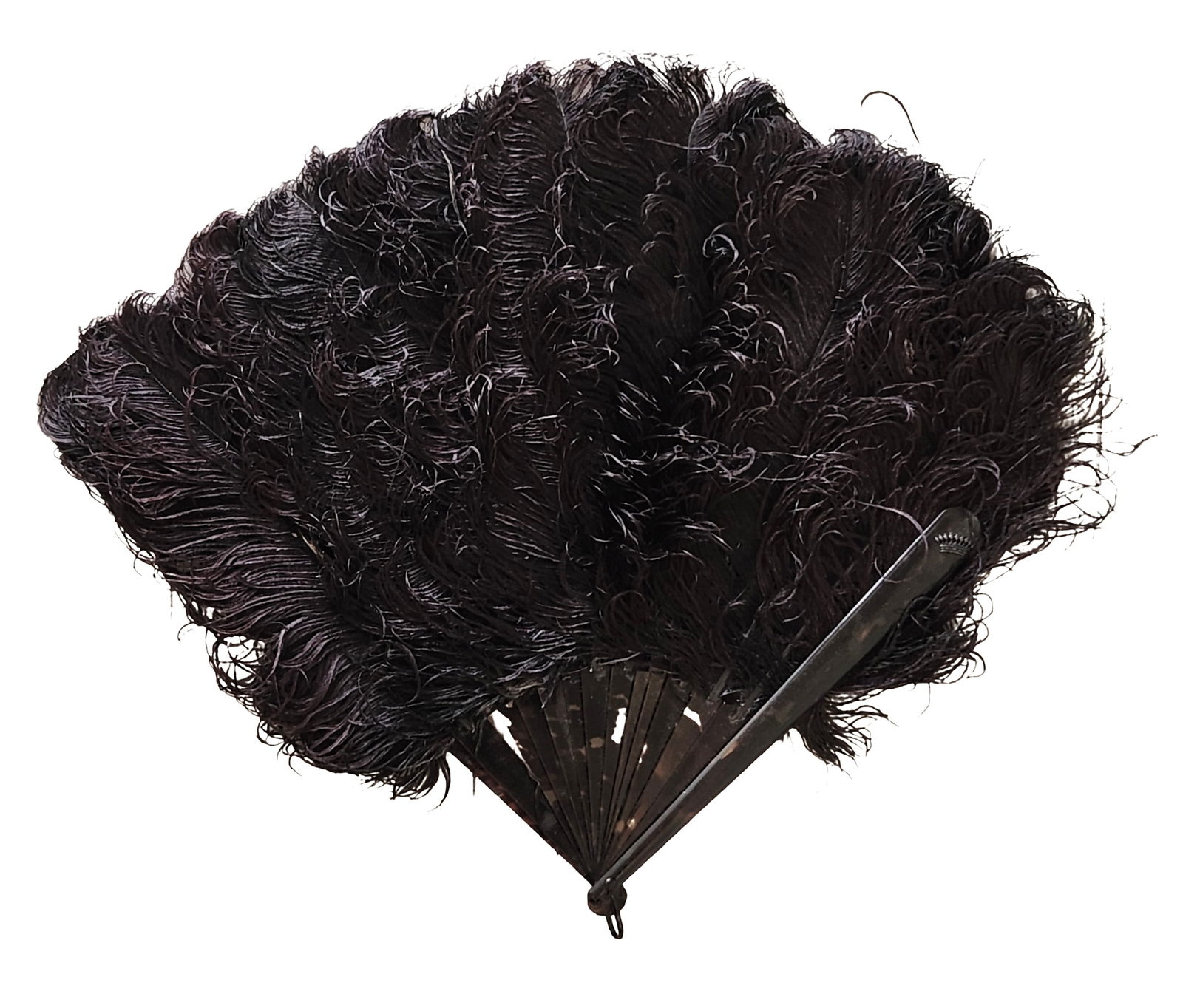 Victorian Ostrich Feather Folding Fan (1 of 3)