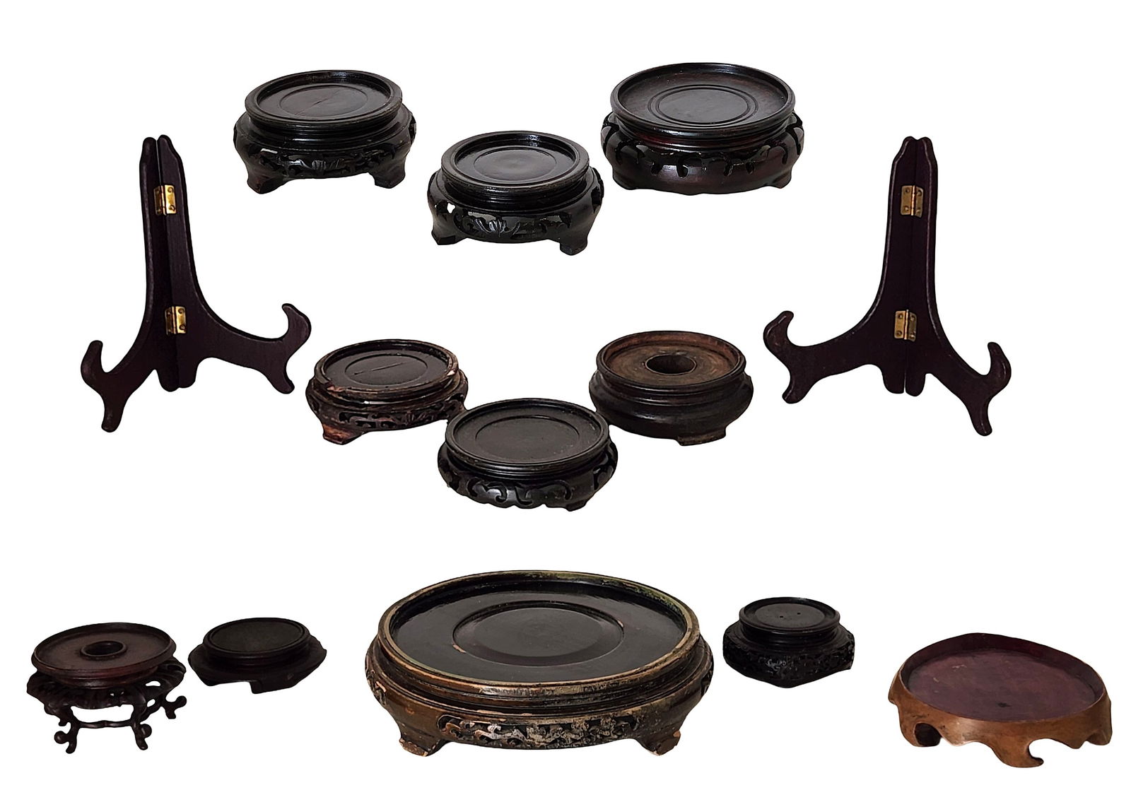 Vintage Asian Hardwood Display Stands & Object Holders – Scholar’s Studio Lot (1 of 2)