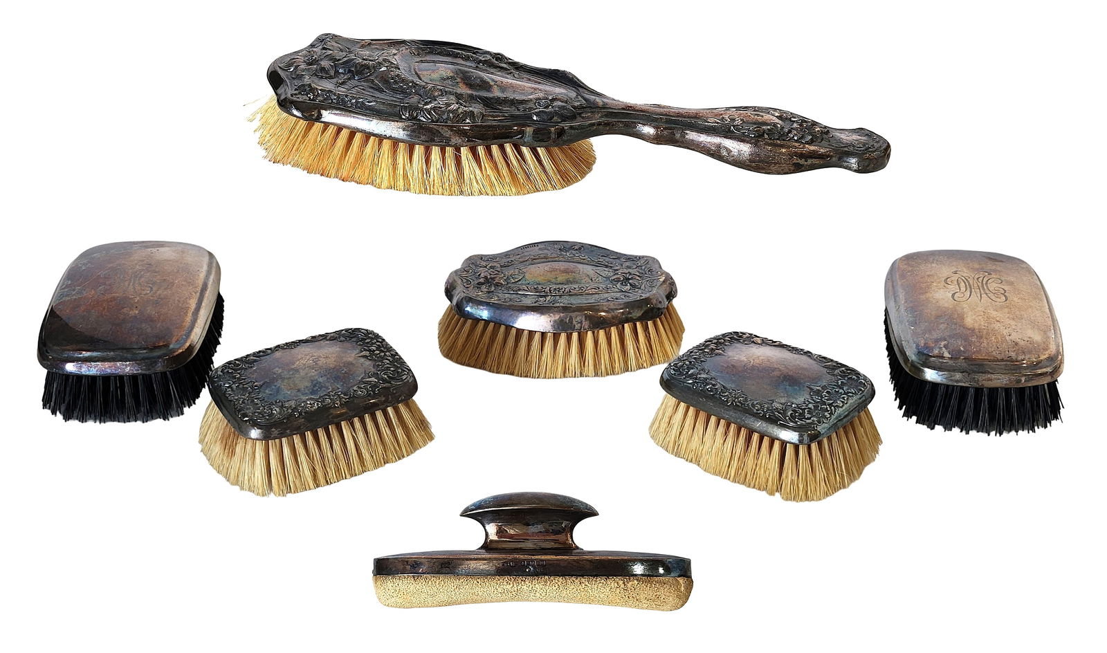 American Sterling Silver Dresser and Vanity Brush Set, Early 20th Century (1 of 3)