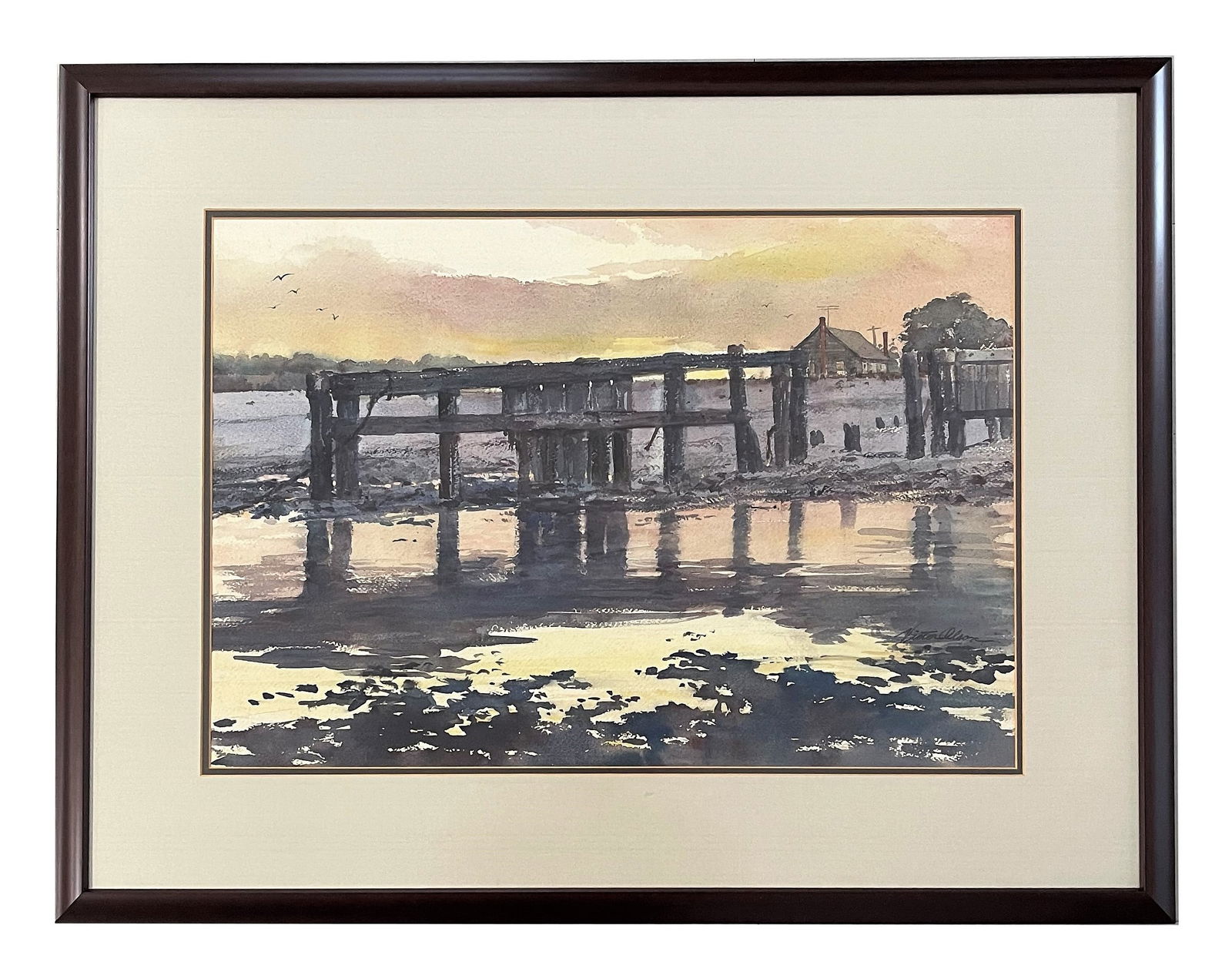 Victor Olson (1924 - 2007) American: Victor Olson (1924 - 2007) American Watercolor on Paper Measure 18 1/2"in H x 27"in W and 29"in H x 37 1/2"in W with frame Known for: Illustrations-magazine 