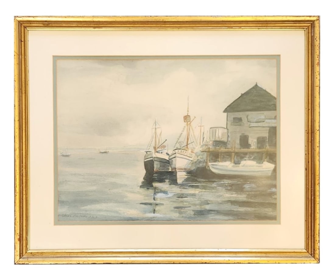 Jess Dan Cauthorn (1923 - 2005) American: Jess Dan Cauthorn (1923 - 2005) American Watercolor on Paper Measure 11 1/2"in H x 15 1/2"in W and 17 1/2"in H x 21 1/2"in W framed Obituary: Jess D. CAUTHORN 1923 - 2005 Jess left us on the 13th of D