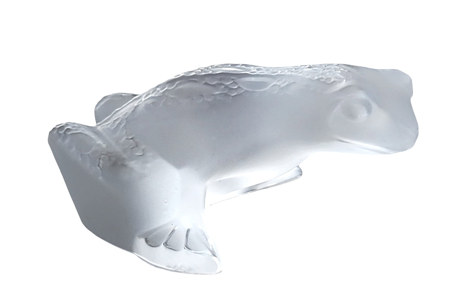 Lalique France Frosted Crystal “Grenouille " Frog Figure (1 of 6)