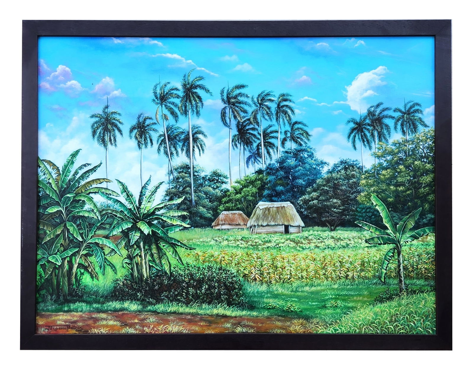 Julio Figueroa Beltran (Born 1984) Cuban: Julio Figueroa Beltran (Born 1984) Cuban Dated: 2007 Acrylic on Canvas Measure 29 1/2"in H x 39 1/2"in W and 33"in H x 42 3/4"in W framed Biography: Julio Figueroa Beltran was born in Havana, Cuba. He