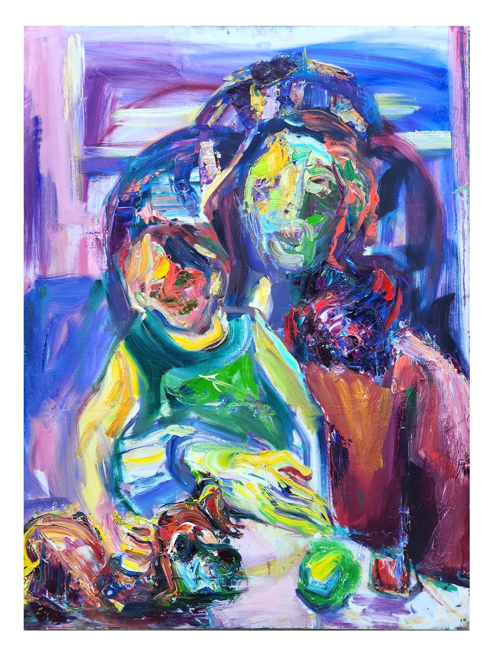 Barbara Yeterian (1938 - 2019) American: Barbara Yeterian (1938 - 2019) American Oil on Canvas Measure 48"in H x 36"in W not framed Barbara A Yeterian Obituary: Barbara Yeterian, an artist, passed away on March 22, 2019, at the age of 80, sh