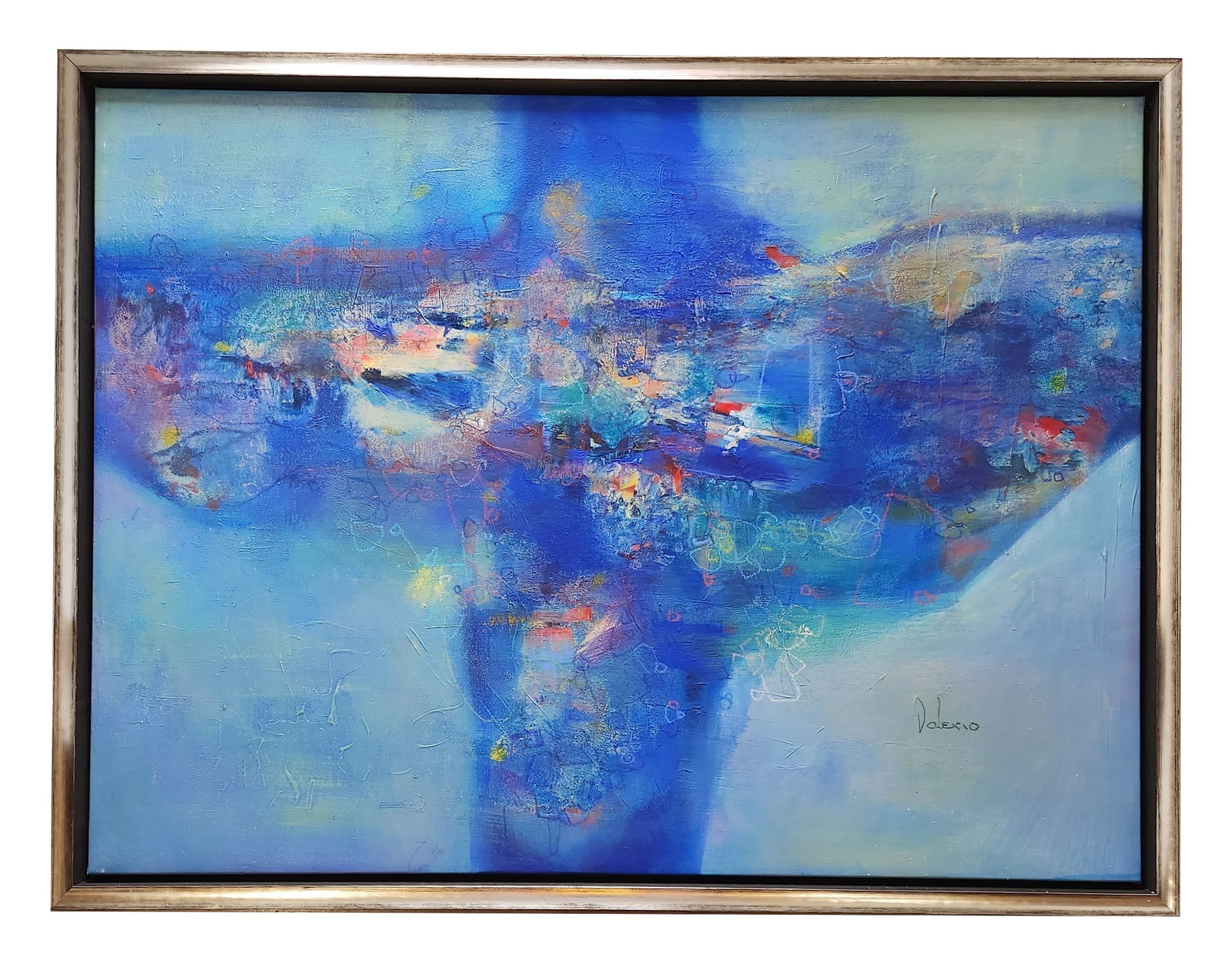 Andrés Valerio (1934 - 2021) Cuba: Andrés Valerio (1934 - 2021) Cuba Oil on Canvas Measure 30"in H x 40"in W and 32 1/4"in H x 42 1/4"in W x 2 1/4"in D framed Biography: Andrés Valerio (Havana, Cuba, 1934-Miami, Florida, 2021) studie