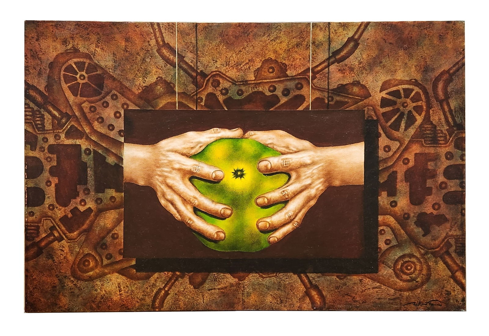 Nelson Franco (Born 1948) Cuban: Nelson Franco (Born 1948) Cuban Oil on Canvas Measure 23 3/4"in H x 35 3/4"in W not framed Provenance: Private collection of a Miami family with over 30 years of collecting. First time offered at auct