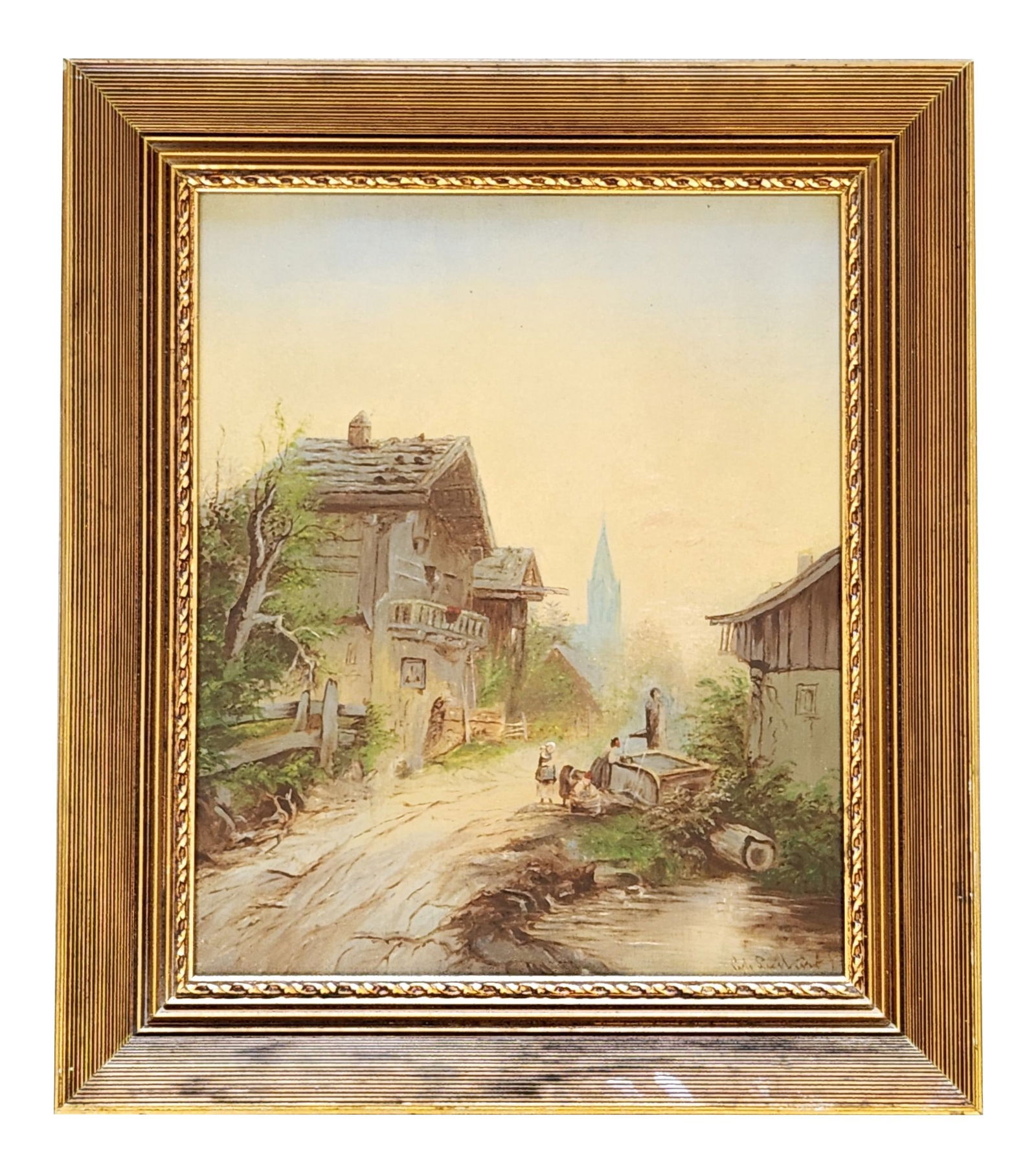 Charles Henri Joseph Leickert (1816 - 1907) Belgium: Charles Henri Joseph Leickert (1816 - 1907) Belgium Oil on Canvas Measure 15 1/4"in H x 12 3/4"in W and 19 1/2"in WH x 17"in W framed Known for: Land-and townscape painting, figure, human activity Nam