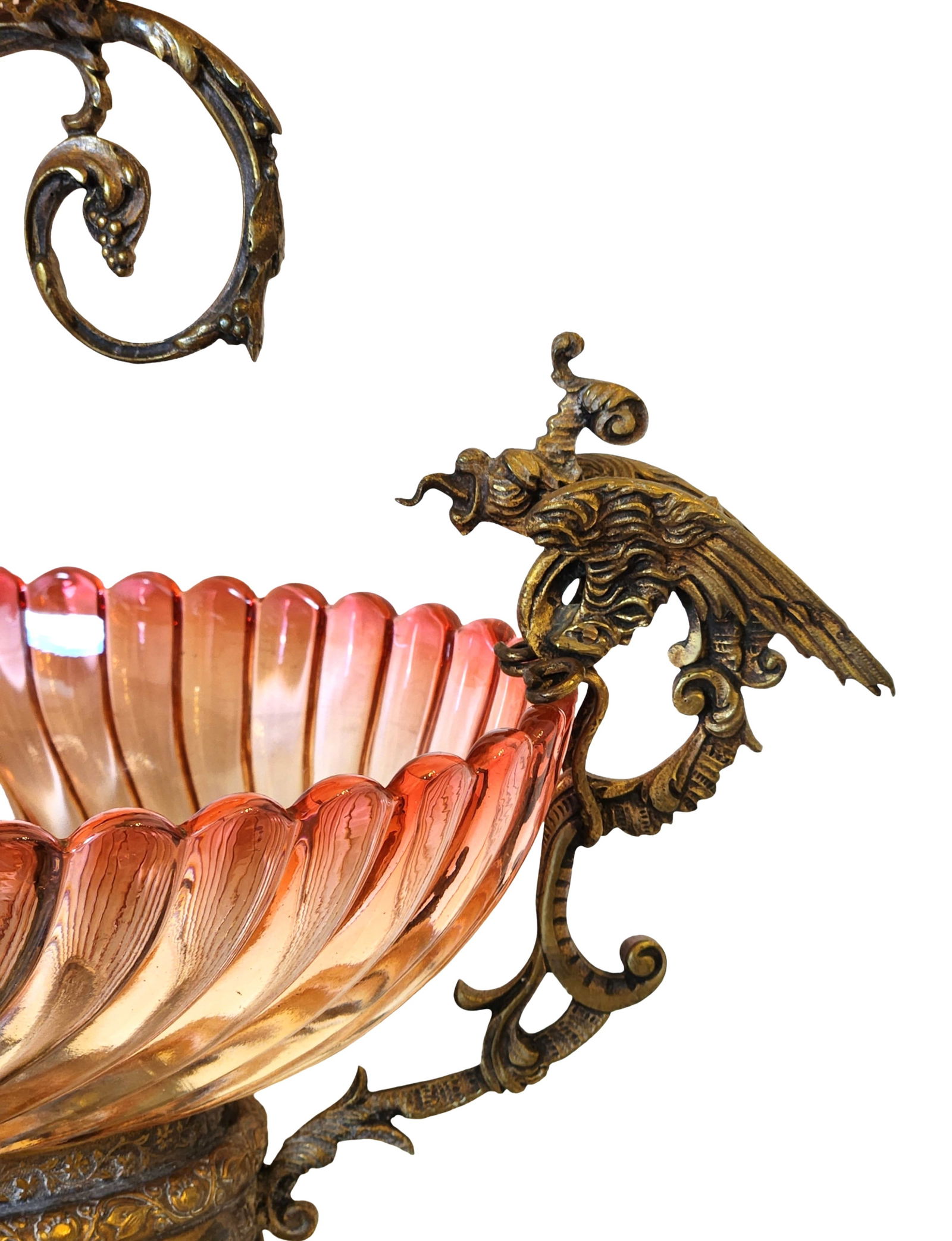 Antique French Baccarat Crystal & Gilt Bronze Three-Tier Epergne / Centerpiece, Signed “Baccarat - 4