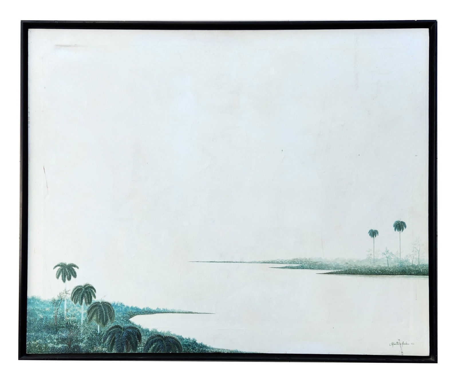 Martha Aladro (20th Century) Cuba: Martha Aladro (20th Century) Cuba Oil on Canvas Measure 32"in H x 39 1/2"in W and 33"in H x 40 1/2"in W framed