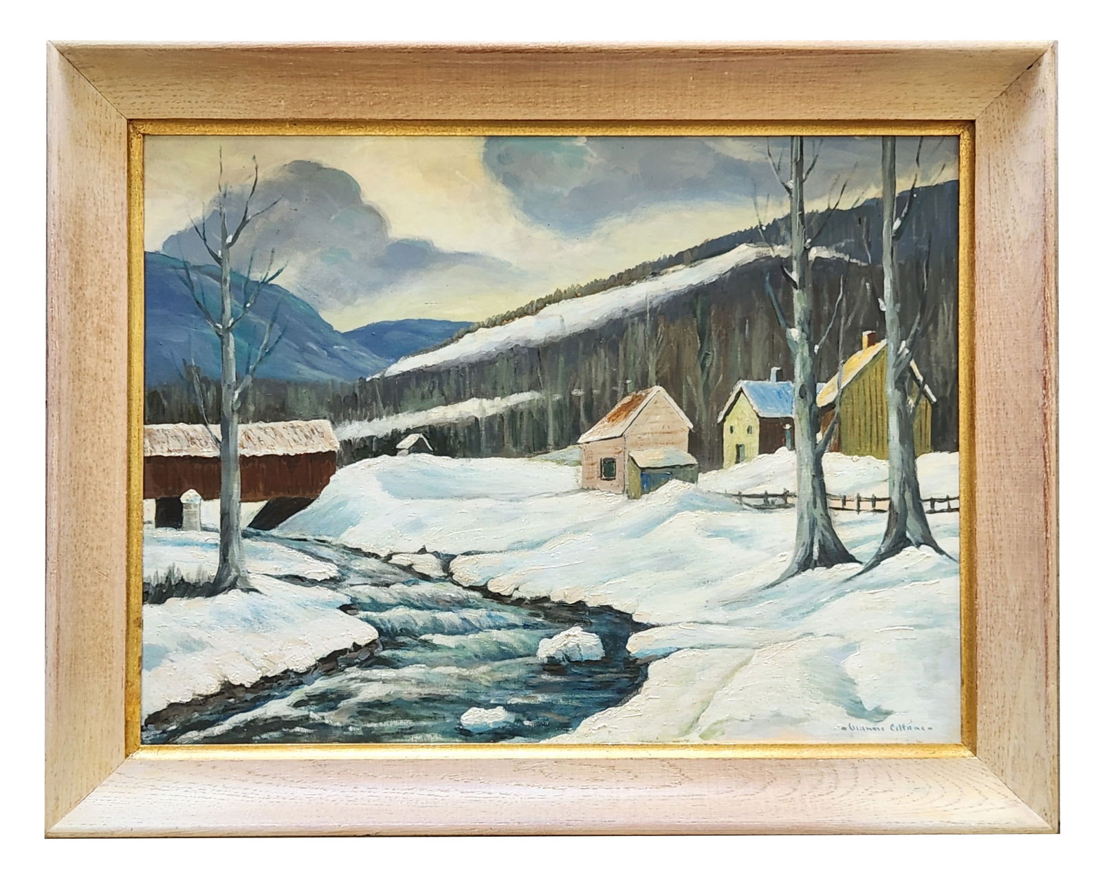 Gianni L. Cilfone (1908 - 1992) Italy: Gianni L. Cilfone (1908 - 1992) Italy Oil on Canvas on Board Measure 17 1/2"in H x 23 1/4"in W and 22"in H x 28"in W x 2 1/2"in W framed Known for: Town-landscape and mural painting, mosaics Biography