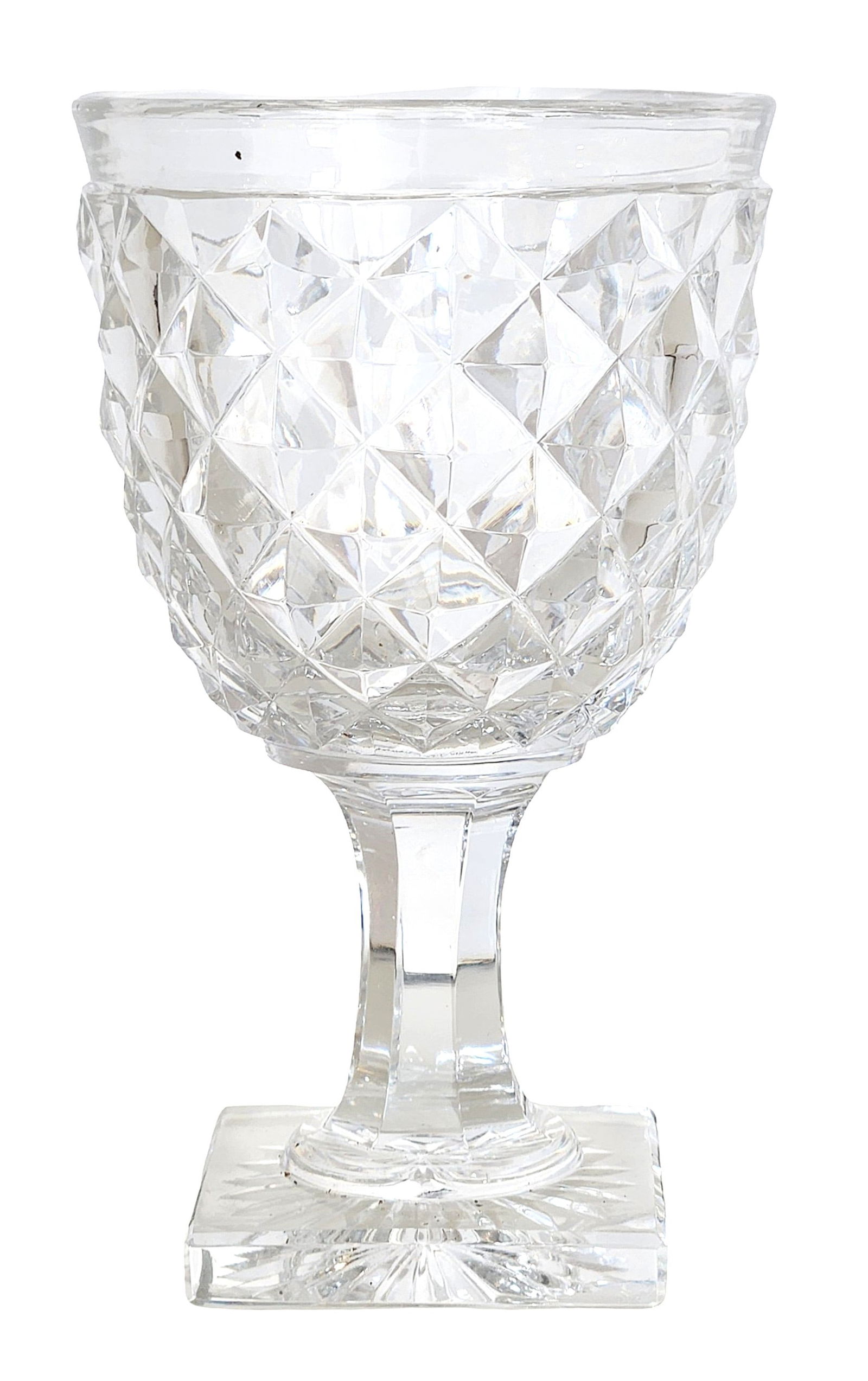 Baccarat Crystal Stemmed Goblet with Square Base – France (1 of 3)