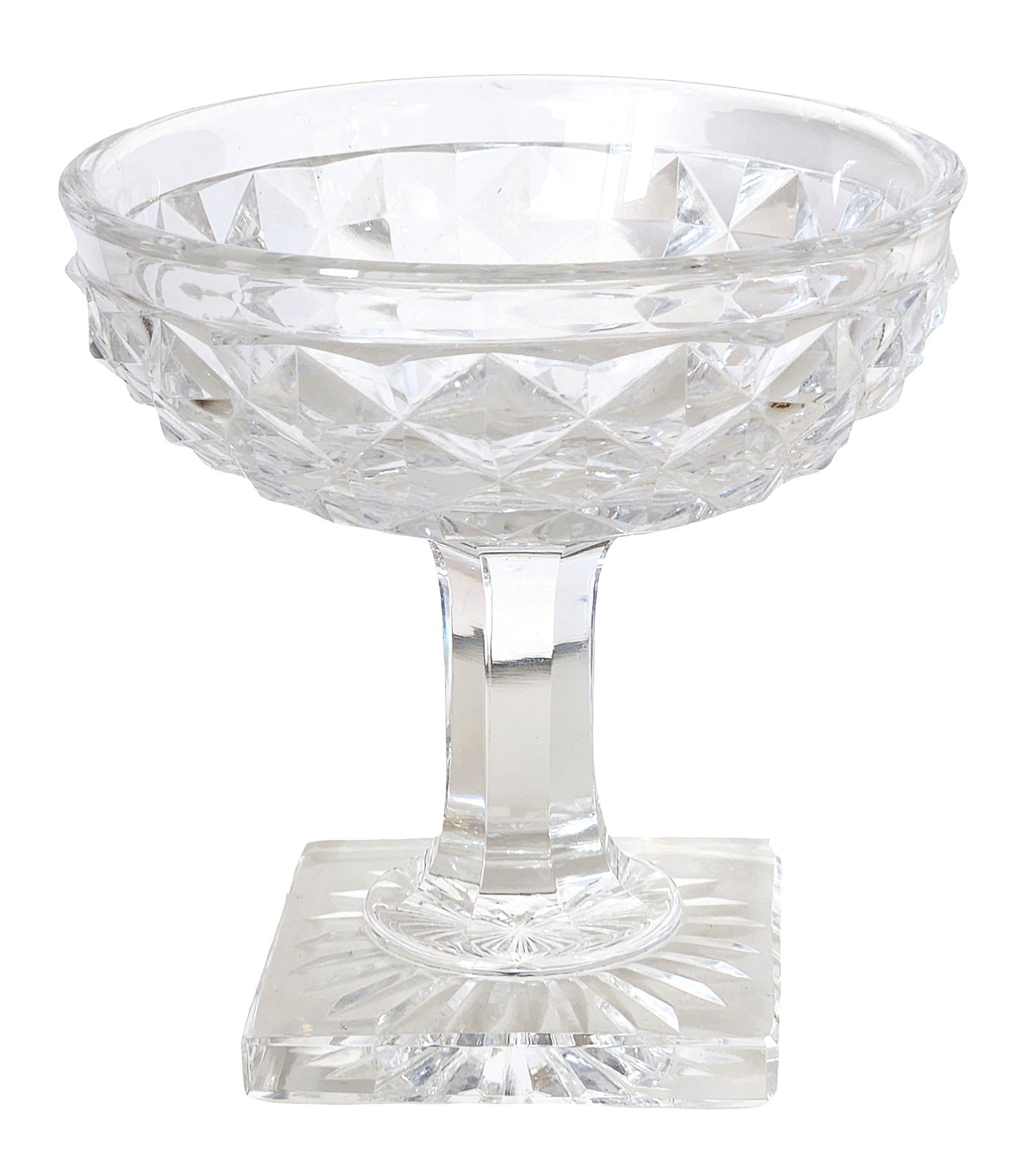 Baccarat Crystal Compote / Dessert Dish with Square Base – France (1 of 3)