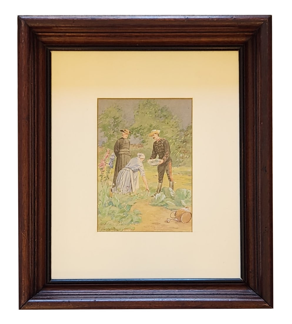 Charles George Copeland (1858 - 1945) American: Charles George Copeland (1858 - 1945) American Watercolor on Paper Measure 7 1/4"in H x 5"in W and 15 1/2"in H x 13 1/2"in W x 2 1/4"in D with frame Known for: Landscape and marine painting, illustrat