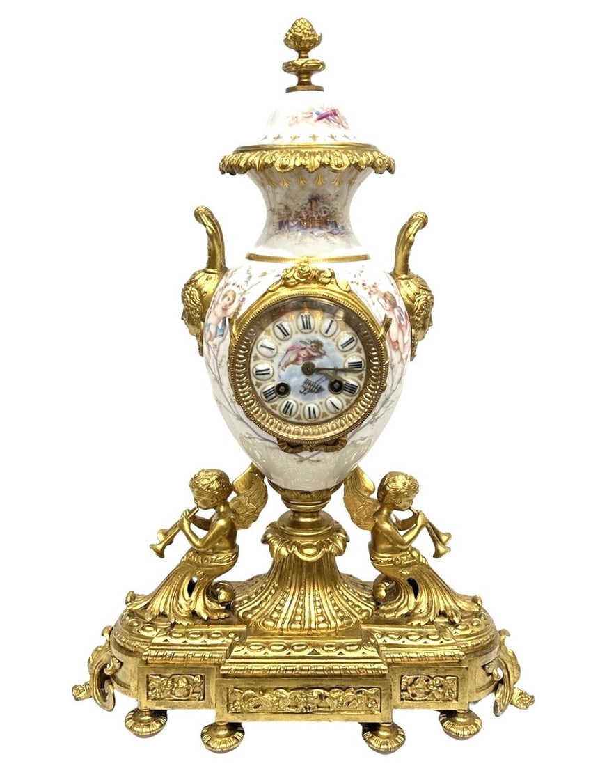 Possible Final of the 19th Century French Sevres Style Figural Putti Clock (1 of 16)