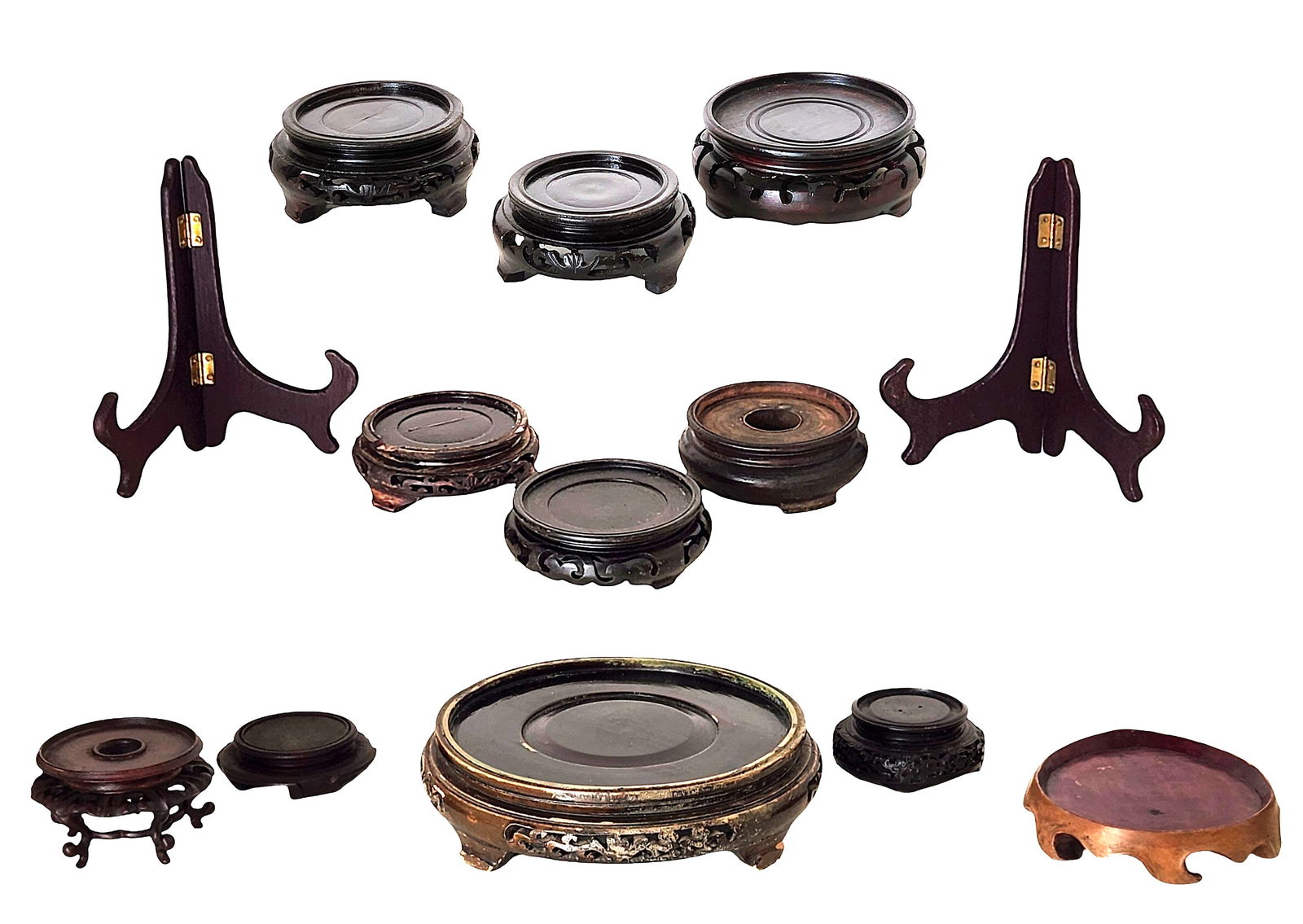 Vintage Asian Hardwood Display Stands & Object Holders – Scholar’s Studio Lot (1 of 2)