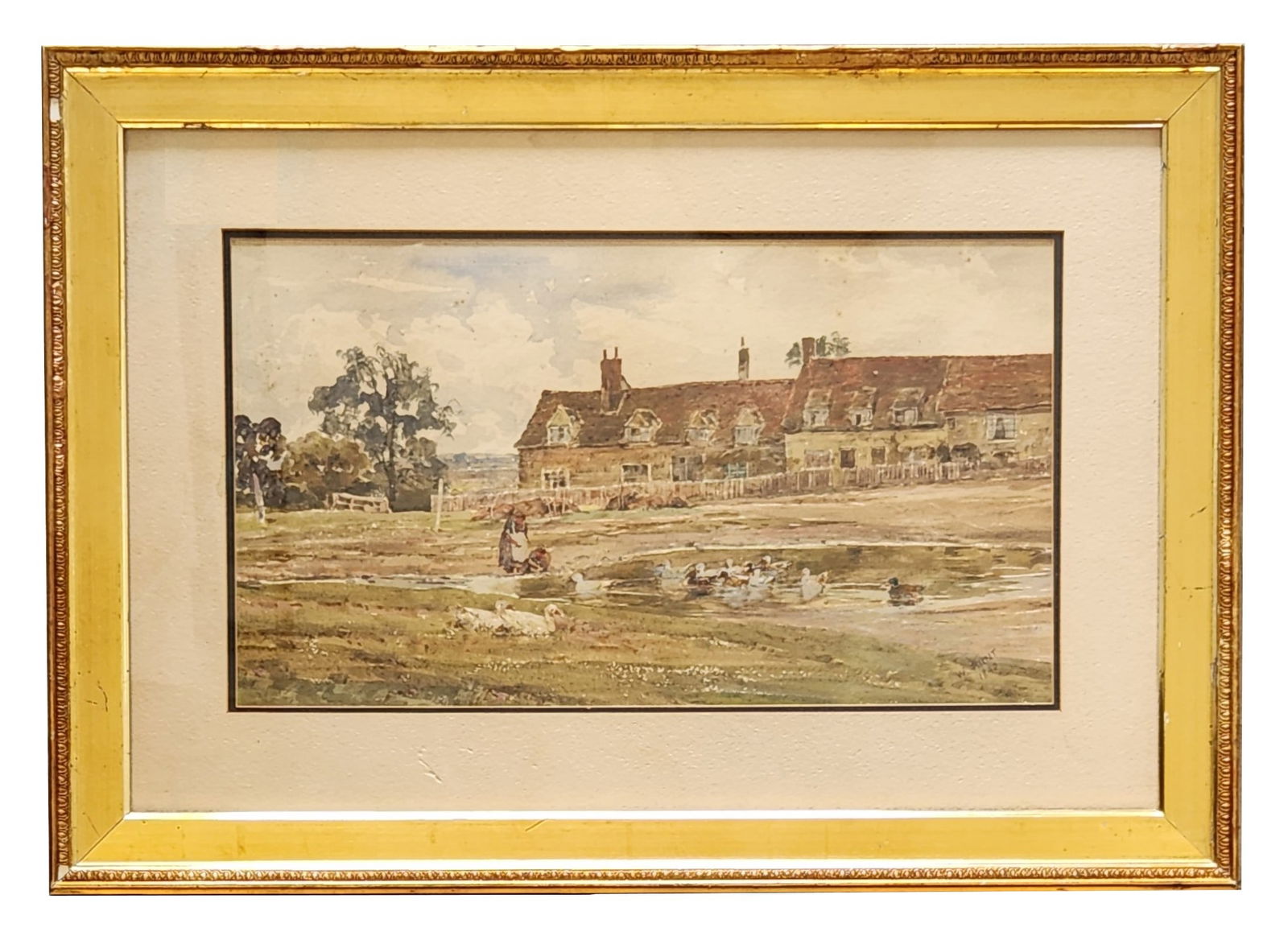 William Henry Hunt (1790 - 1864) England: William Henry Hunt (1790 - 1864) England Watercolor on Paper Measure 8 1/2"in H x 15"in W and 15 1/2"in H x 22 1/4"in W with frame Known for: Watercolor still life painting, bird's nests, figure, farm