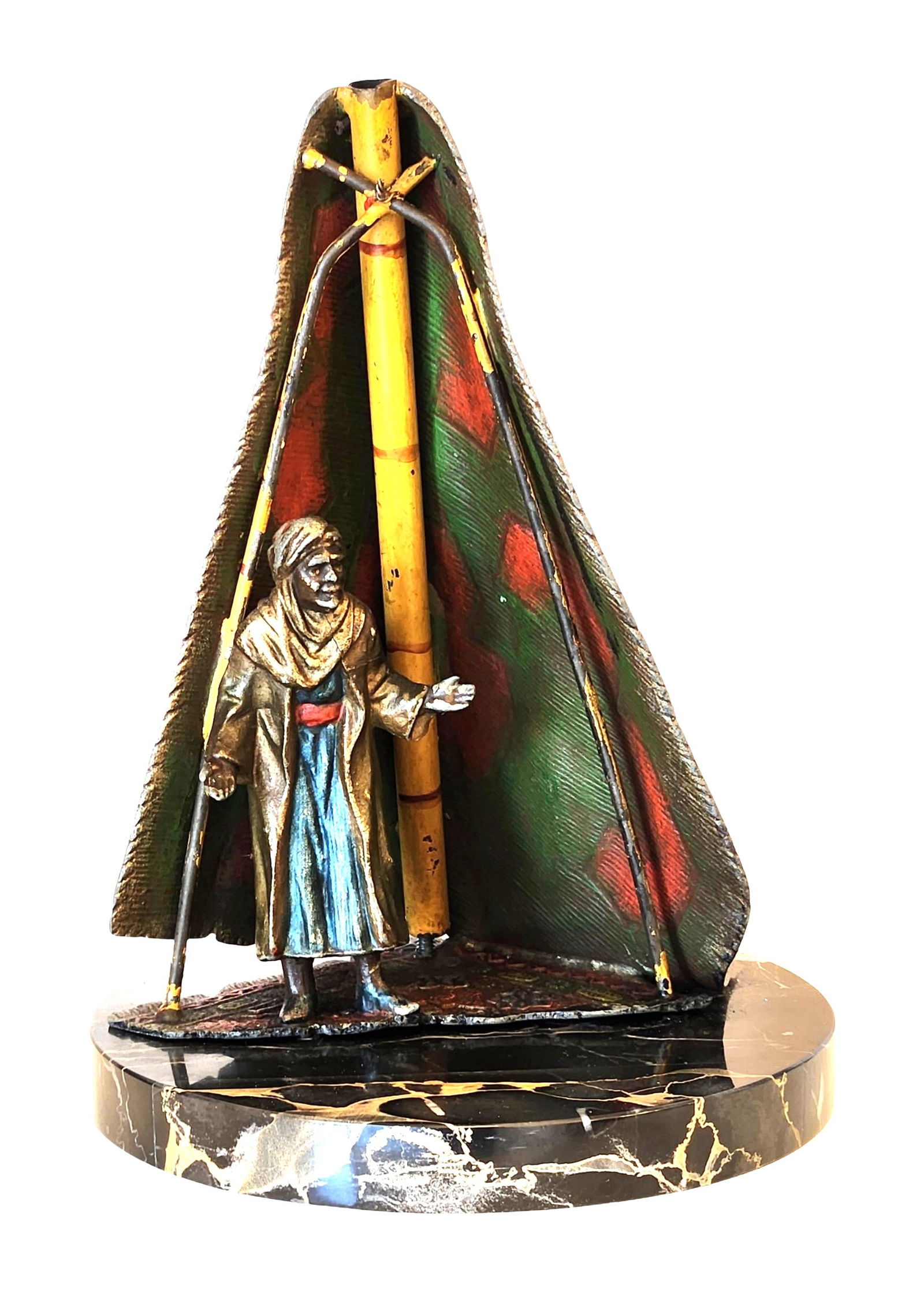 Attributed Franz Bergman (1898 - 1963) Austria: Attributed Franz Bergman (1898 - 1963) Austria Bronze Figure Marked "Made in Austria" Measure 8"in H x 5 3/4"in diameter