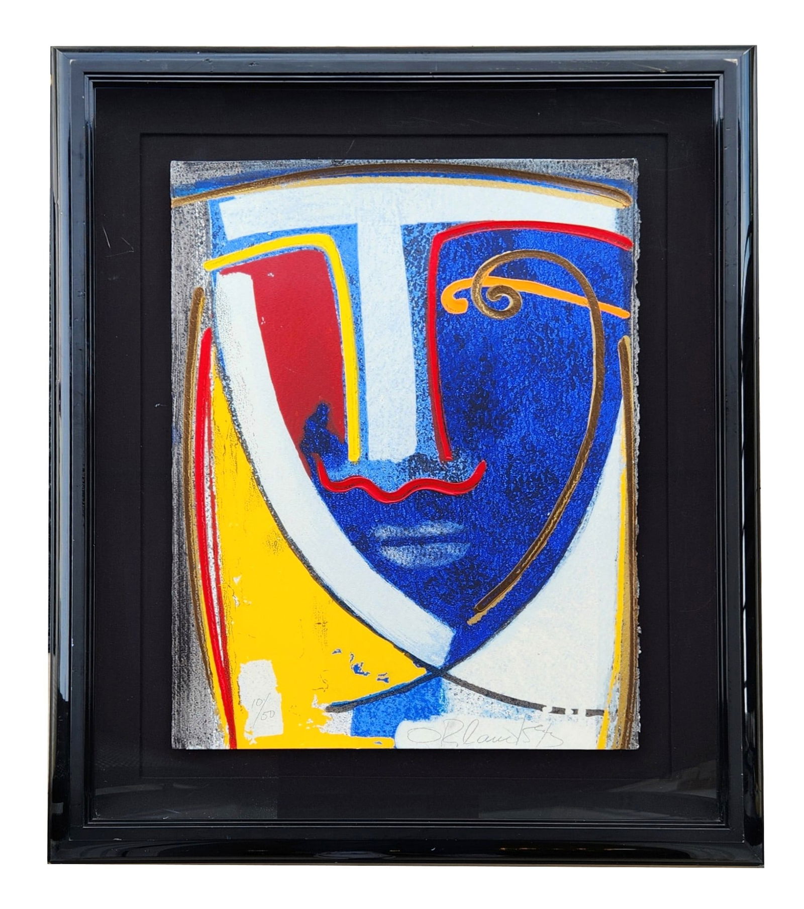 Orlando Botero (Born 1946) Colombian: Orlando Botero (Born 1946) Colombian Lithograph Hand Signed and Numbered 10/50 Measure 29 1/2"in H x 22"in W and 41 1/4"in H x 34"in W x 1 1/2"in D framed Biography: Born in the Andes Mountains of Col