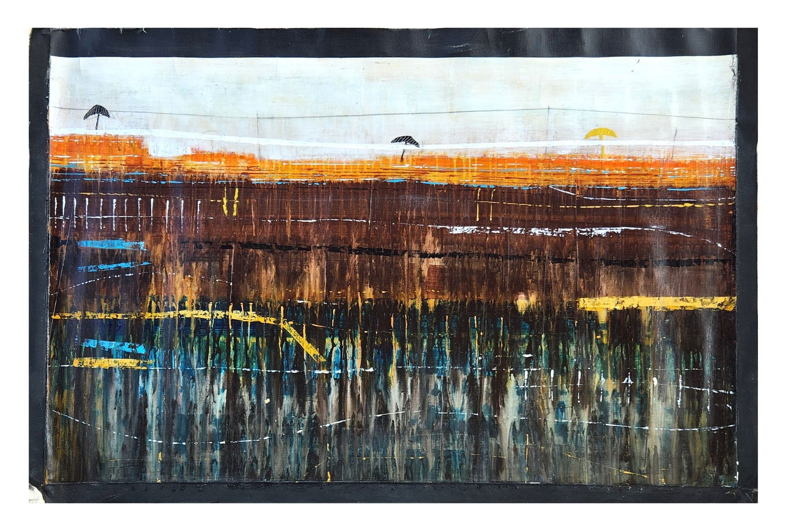 Alejandro Bejar ( 20th Century) Peru: Alejandro Bejar ( 20th Century) Peru Oil on Canvas Complete Canvas Measure 25 1/2"in H x 38"in W not framed