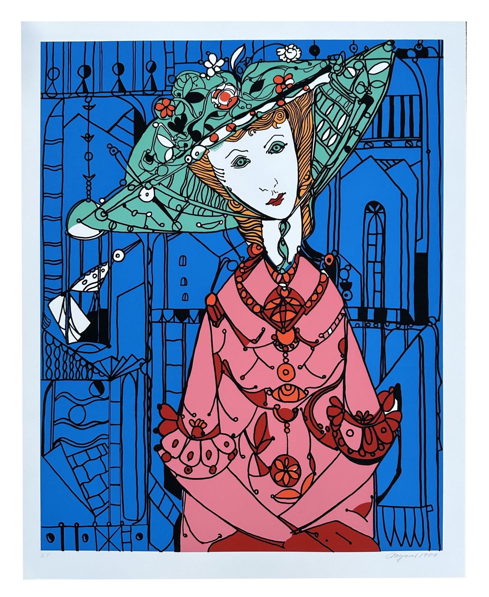 Jose Marie Mijares Fernandez (1921 - 2004) Cuban: Jose Marie Mijares Fernandez (1921 - 2004) Cuban Title: Habanera Lithograph Hand Signed Artist Proof and Dated 1989 Measure 33"in H x 26"in W. No Frame Biography: Jose Maria Mijares Fernandez was born