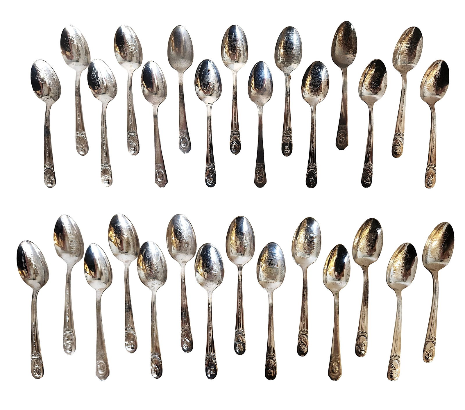 Set of 29 Rogers Washington Silverplate Souvenir Teaspoons (1 of 7)