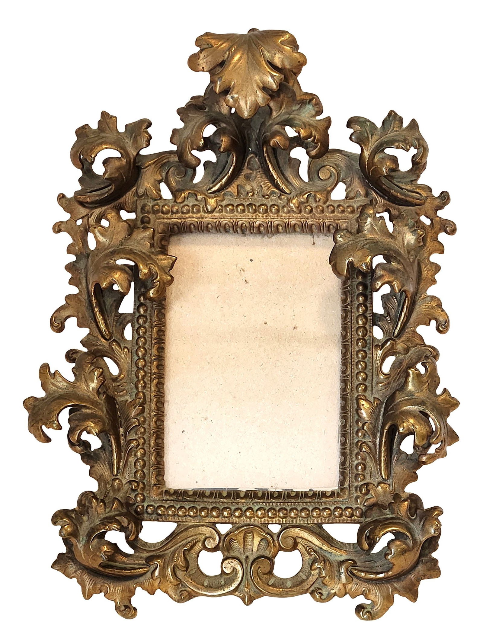 Antique Rococo Style Gilt Metal Picture Frame (1 of 3)
