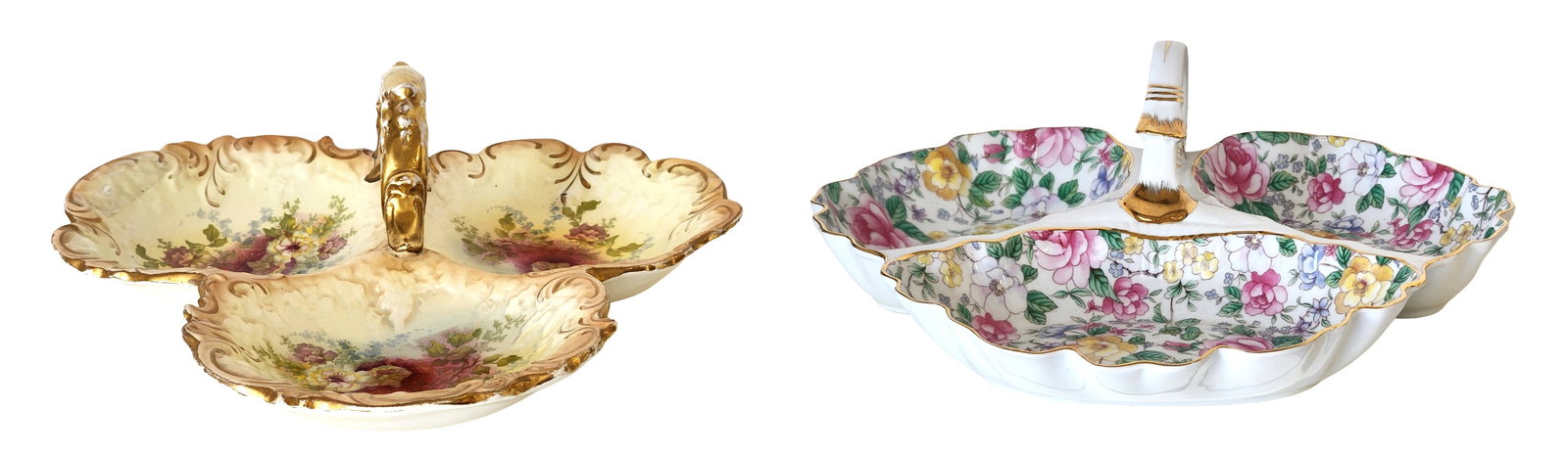 Two Porcelain Divided Serving Dishes, Including Royal Devon, England (1 of 4)