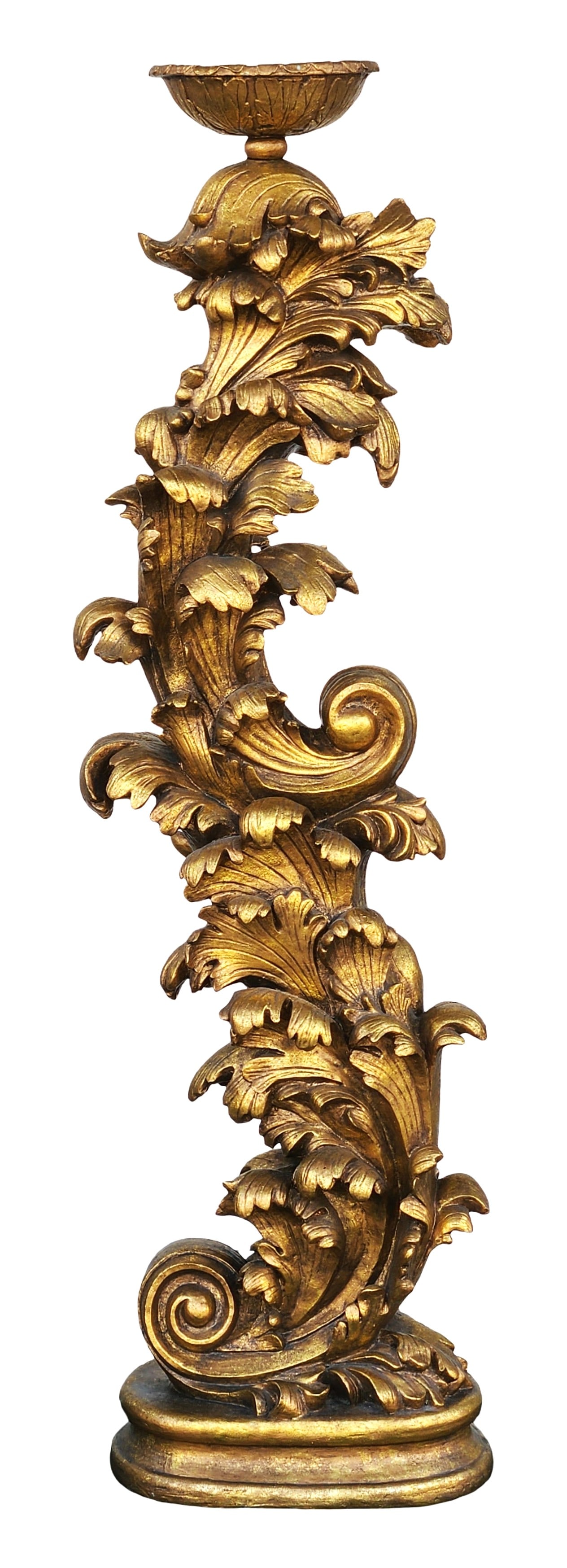 Gilt Carved Wood Pedestal, Designed and Sculpted by Jaimy (1 of 9)