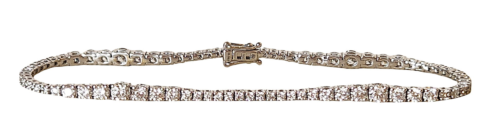 18K White Gold Natural Diamond Tennis Bracelet, Approx. 3.04 CTW (1 of 5)