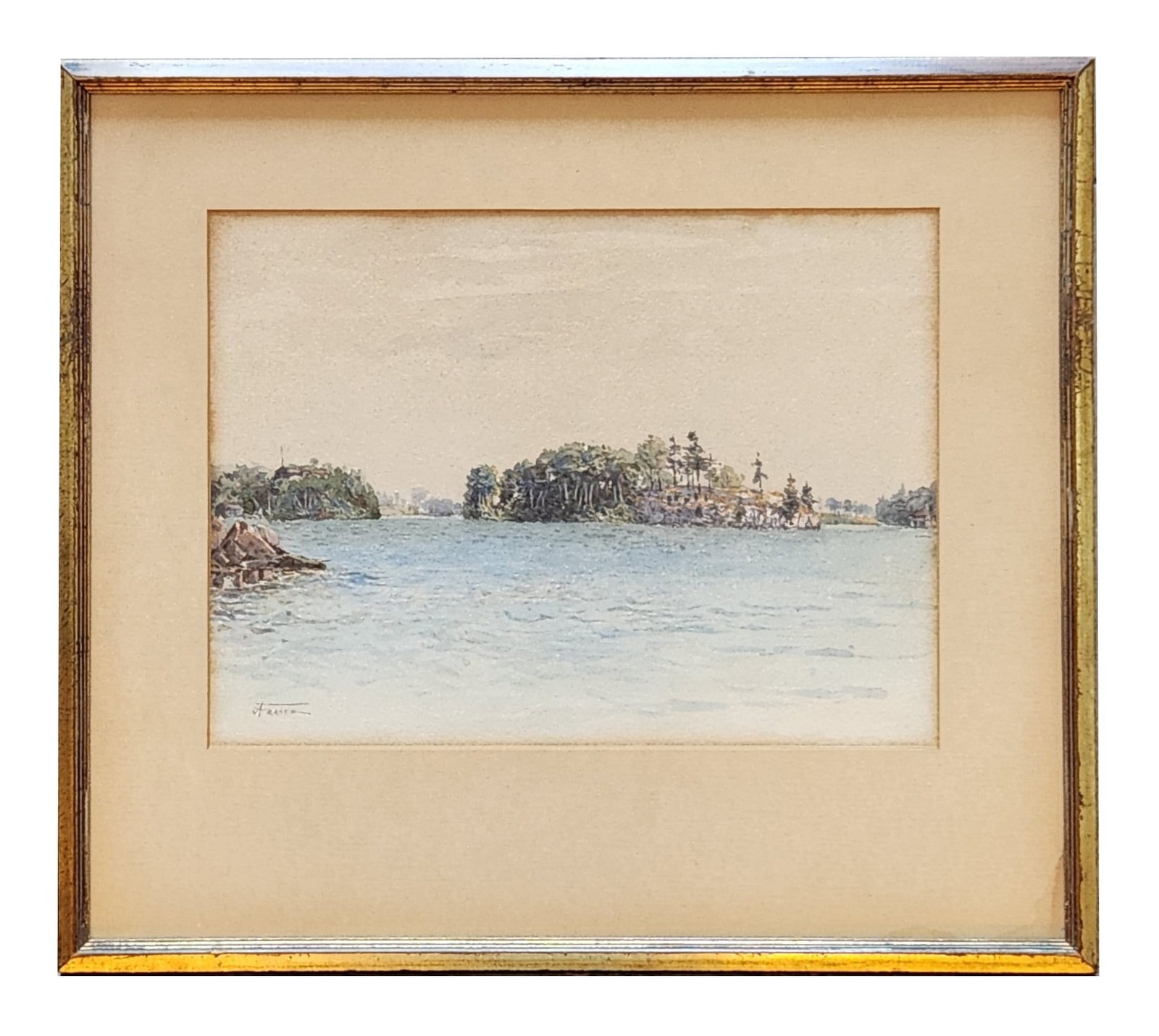 John Arthur Fraser (1838 - 1898) England: John Arthur Fraser (1838 - 1898) England Watercolor on Paper Measure 8 1/4"in H x 11 1/2"in W and 14 1/4"in H x 16 1/4"in W with frame Known for: Mountain landscape and portrait painting, photography,