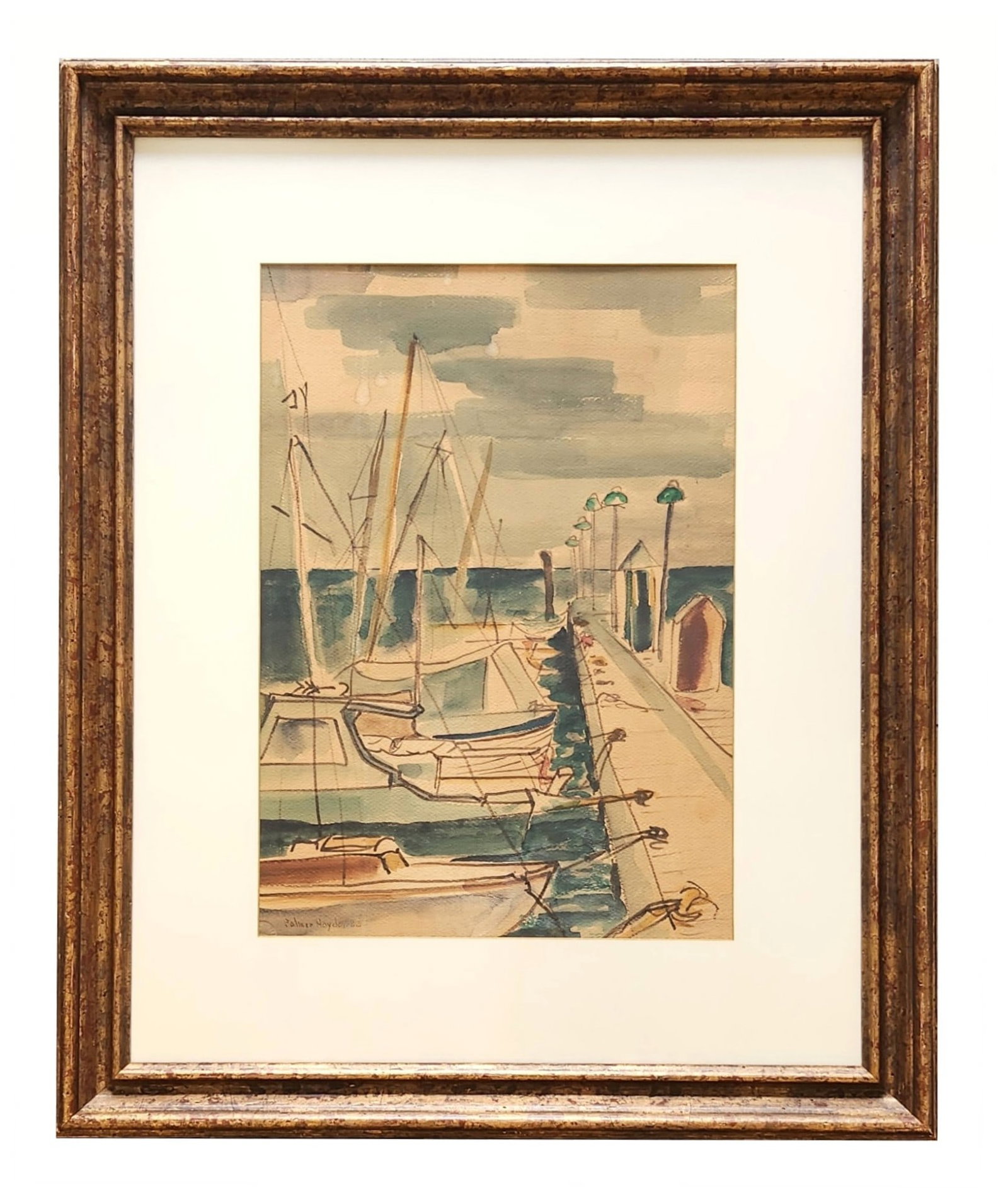 Palmer Cole (Hedgeman) Hayden (1890 - 1973) American: Palmer Cole (Hedgeman) Hayden (1890 - 1973) American Watercolor on Paper Measure 20"in H x 14"in W and 32"in H x 26"in W framed Known for: African-American figure, ethnic urban genre Biography: Palmer