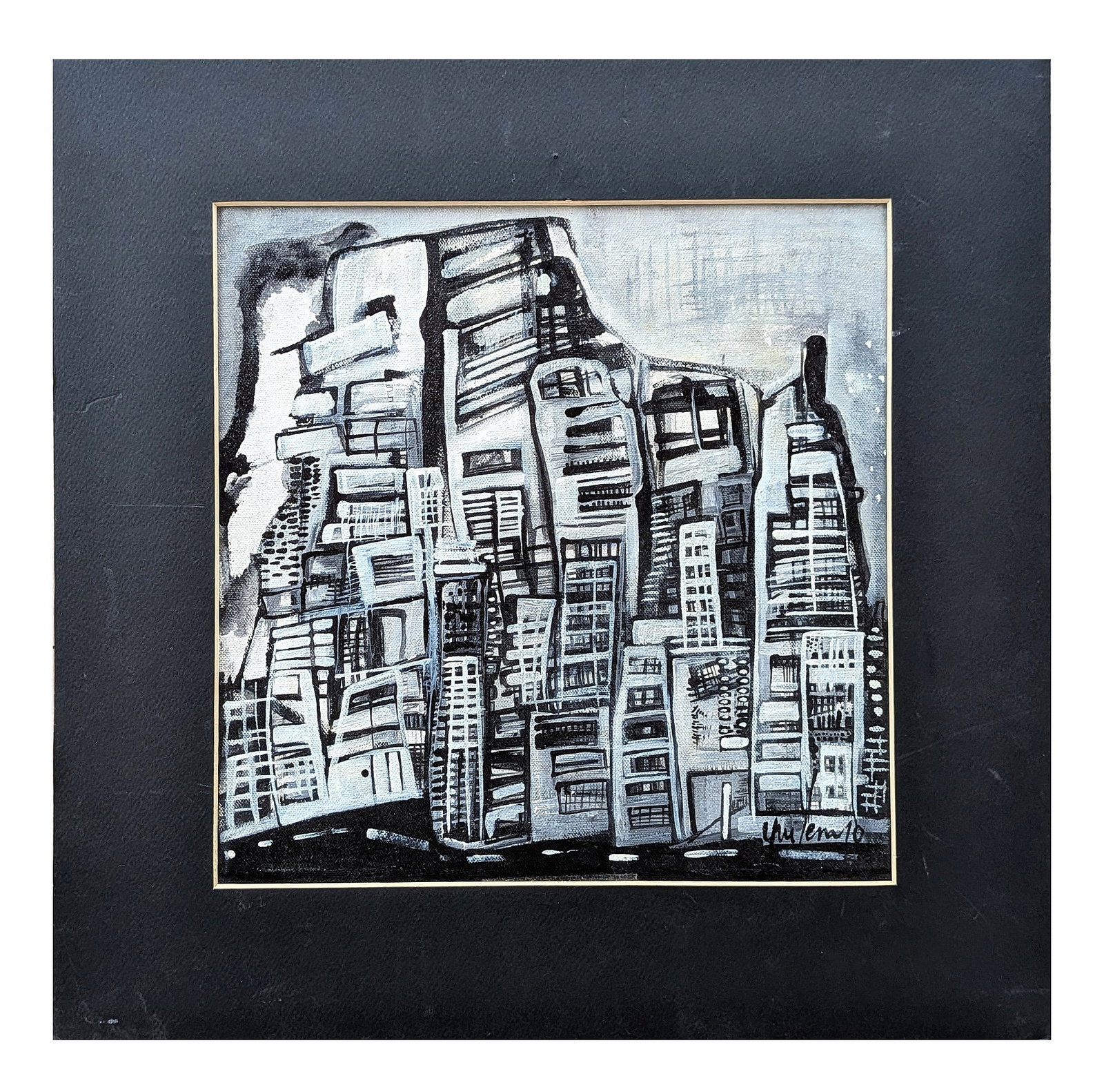 Milena Arango (20th Century) Colombia: Milena Arango (20th Century) Colombia Title: Ciudades Imaginarias #21 Mixed Media on Cartoon Measure 11 1/2"in H x 11 1/2"in W and 17"in H x 17"in W not framed Biography: Milena Arango is a Colombian