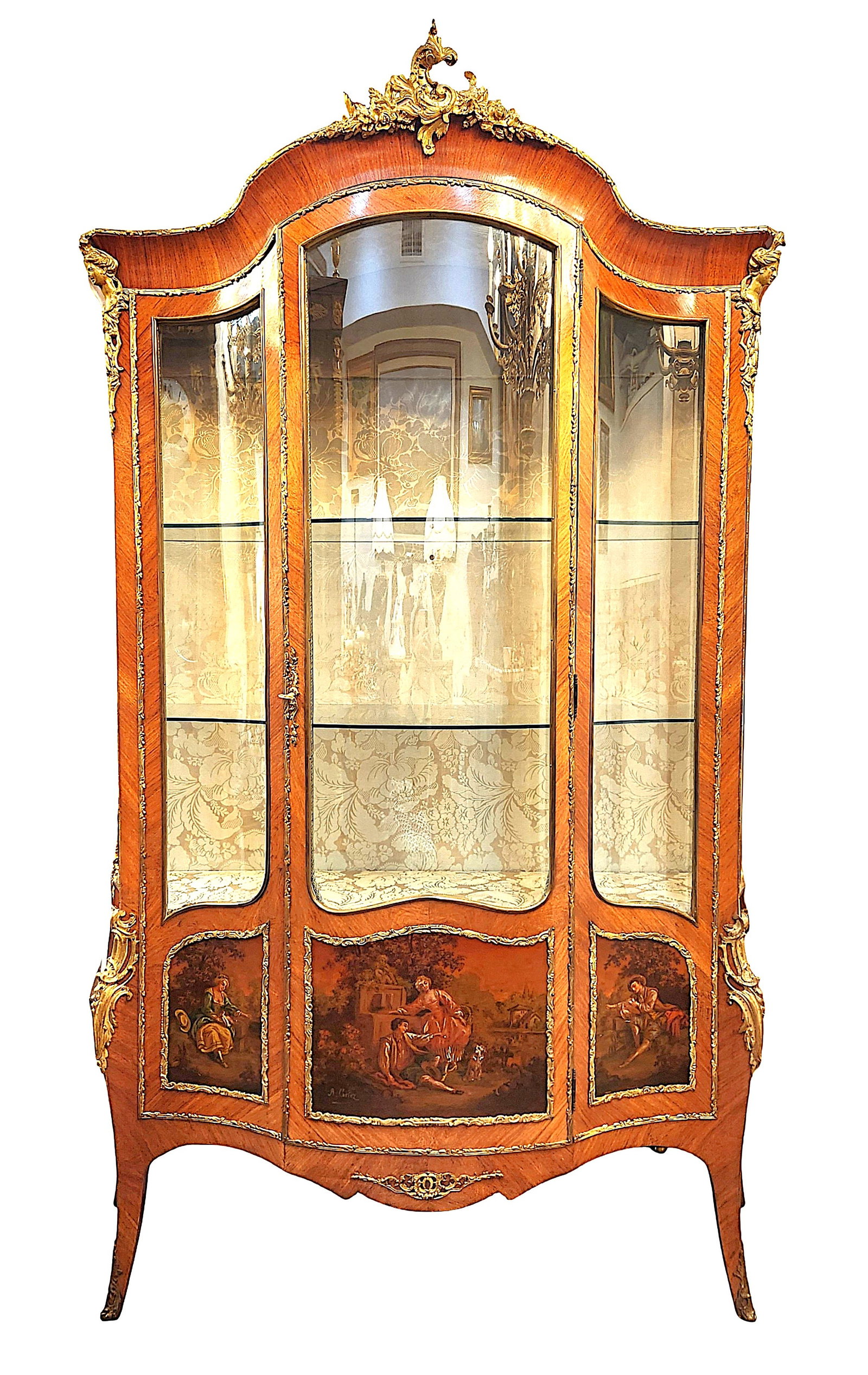 Fine French Louis XV - Style Vernis Martin Vitrine, Signed A. Cortez, Late 19th Century (1 of 7)
