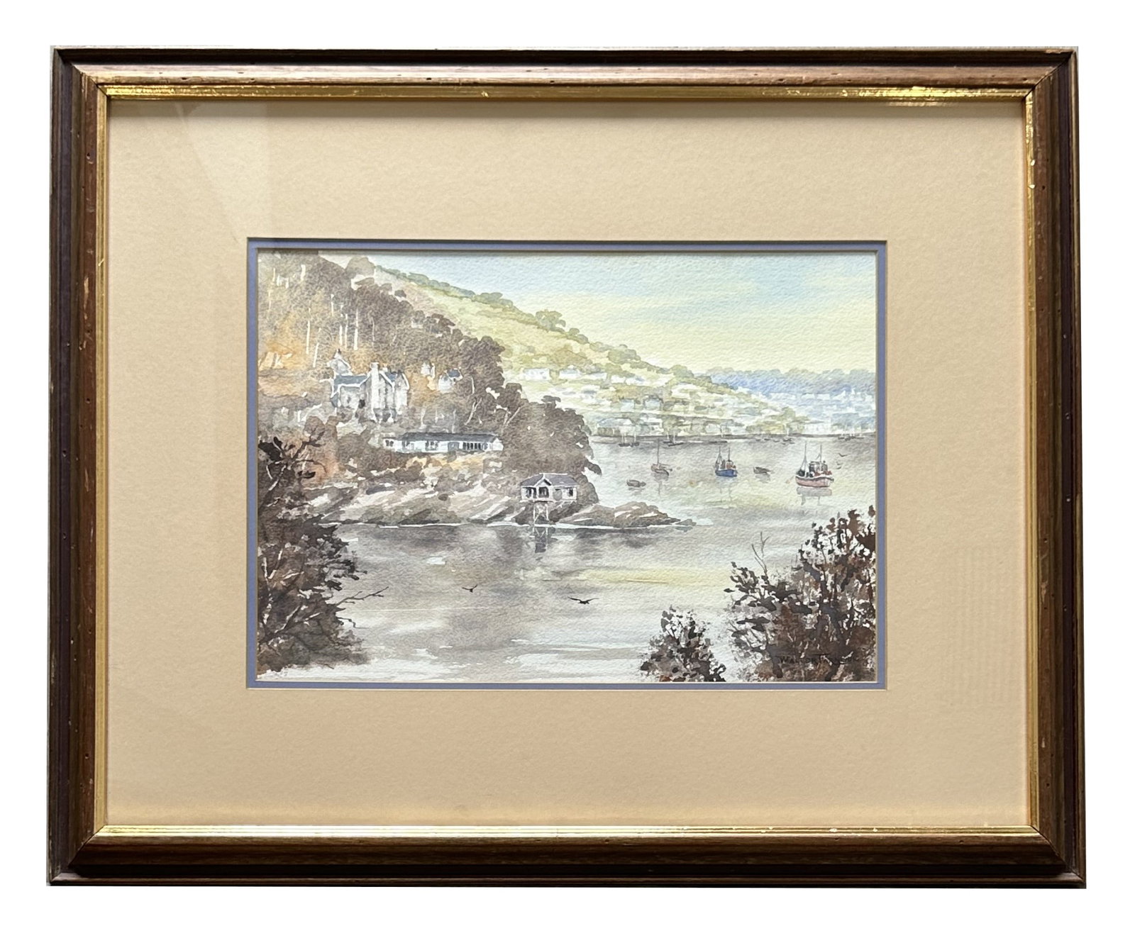 Walter Farndon (1876 - 1964) England: Walter Farndon (1876 - 1964) England Watercolor on Paper Measure 11 1/2"in H x 16 1/2"in W and 22 1/2"in H x 27 1/2"in W with frame Known for: Landscape, marine and still life painting Biography: Walt