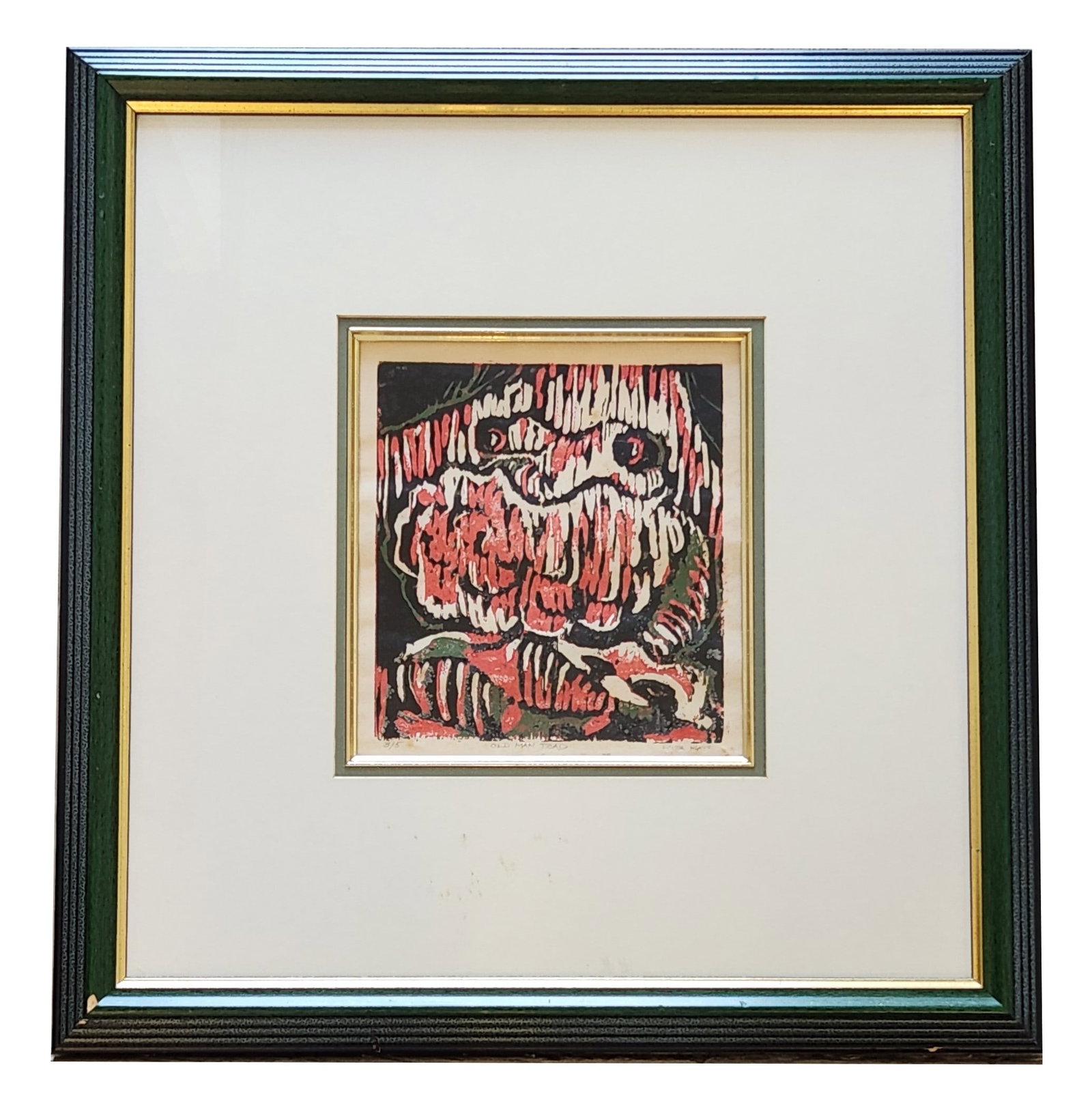 Rita Kaye (20th Century) " Old Man Toad " Color Lithograph, Signed & Numbered (1 of 5)