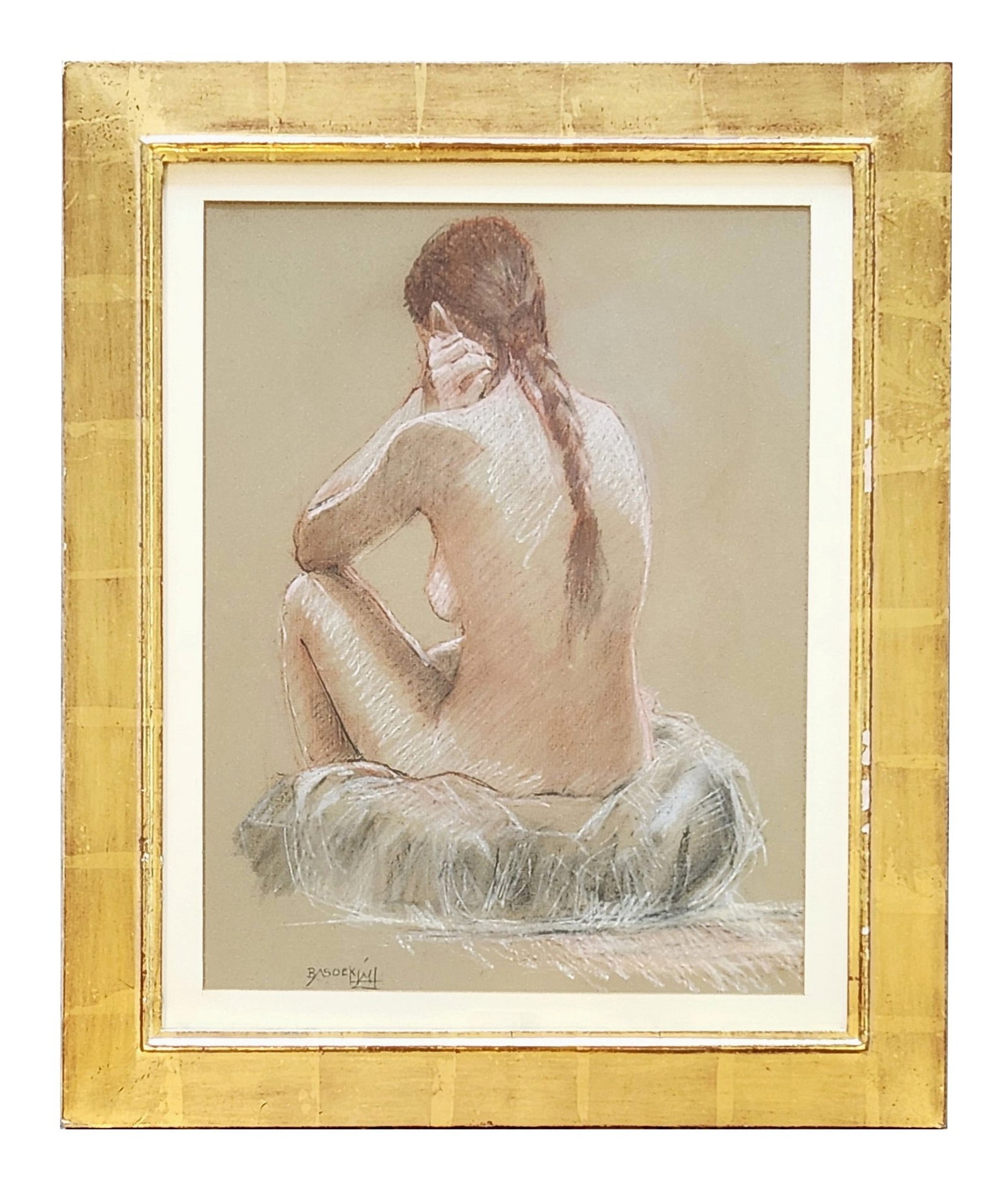 Raden Basoeki (Basuki) Abdullah (1915 - 1993) Indonesia: Raden Basoeki (Basuki) Abdullah (1915 - 1993) Indonesia Charcoal on Paper Measure 16"in H x 12"in W and 21 1/2"in H x 18"in W framed Biography: He started painting at age five years with simple drawin