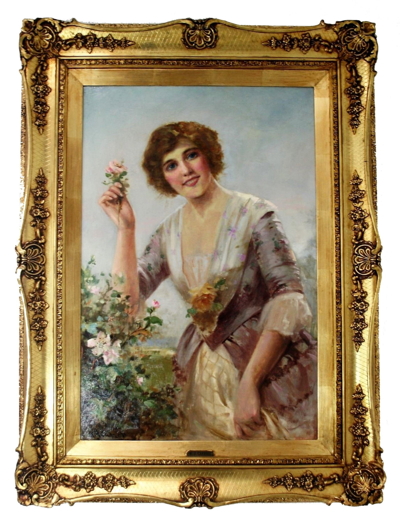 William Joseph Carroll (1842 - 1902) United Kingdom: William Joseph Carroll (1842 - 1902) United Kingdom Oil on Canvas Measures 29"in H x 19 1/2"in W and 40"in H x 30"in W with frame