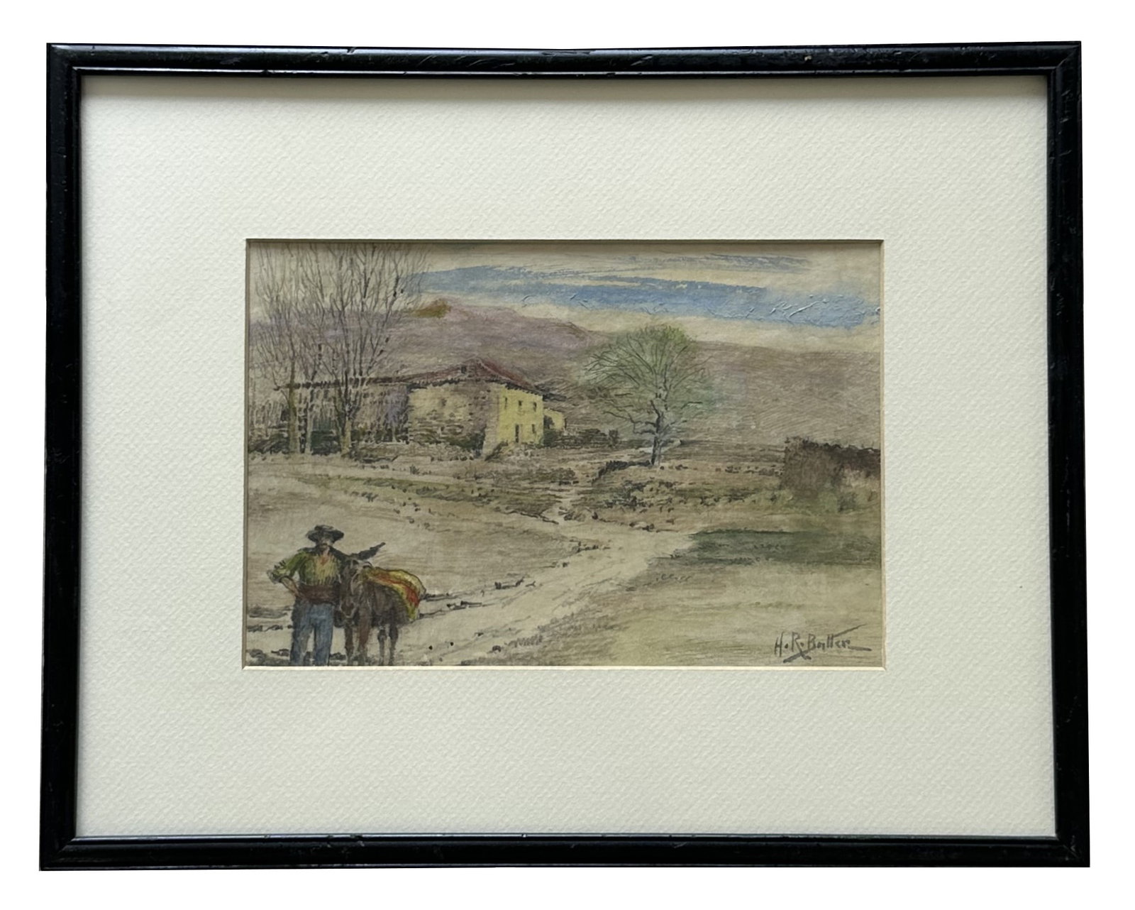 Howard Russell Butler (1856 - 1934) American: Howard Russell Butler (1856 - 1934) American Watercolor on Paper Measure 6"in H x 9"in W and 11 3/4"in H x 14 1/2"in W with frame
