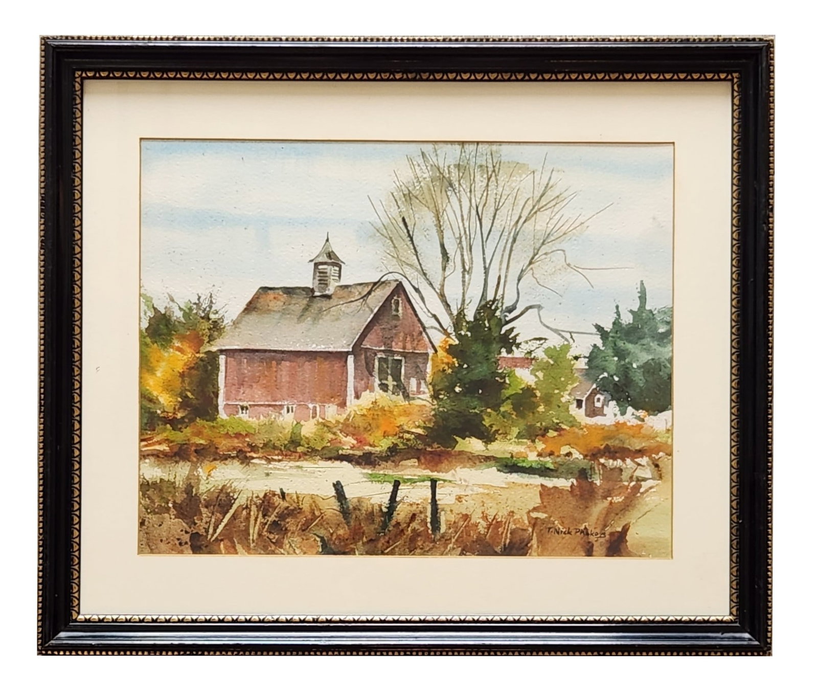 Theodore Nick Phakos (20th Century) New England: Theodore Nick Phakos (20th Century) New England Watercolor on Paper Measure 10 1/2"in H x 13 1/2"in W and 15 1/2"in H x 18 1/2"in W framed Biography: ?T.Nicholas Phakos, New England watercolorist, is 