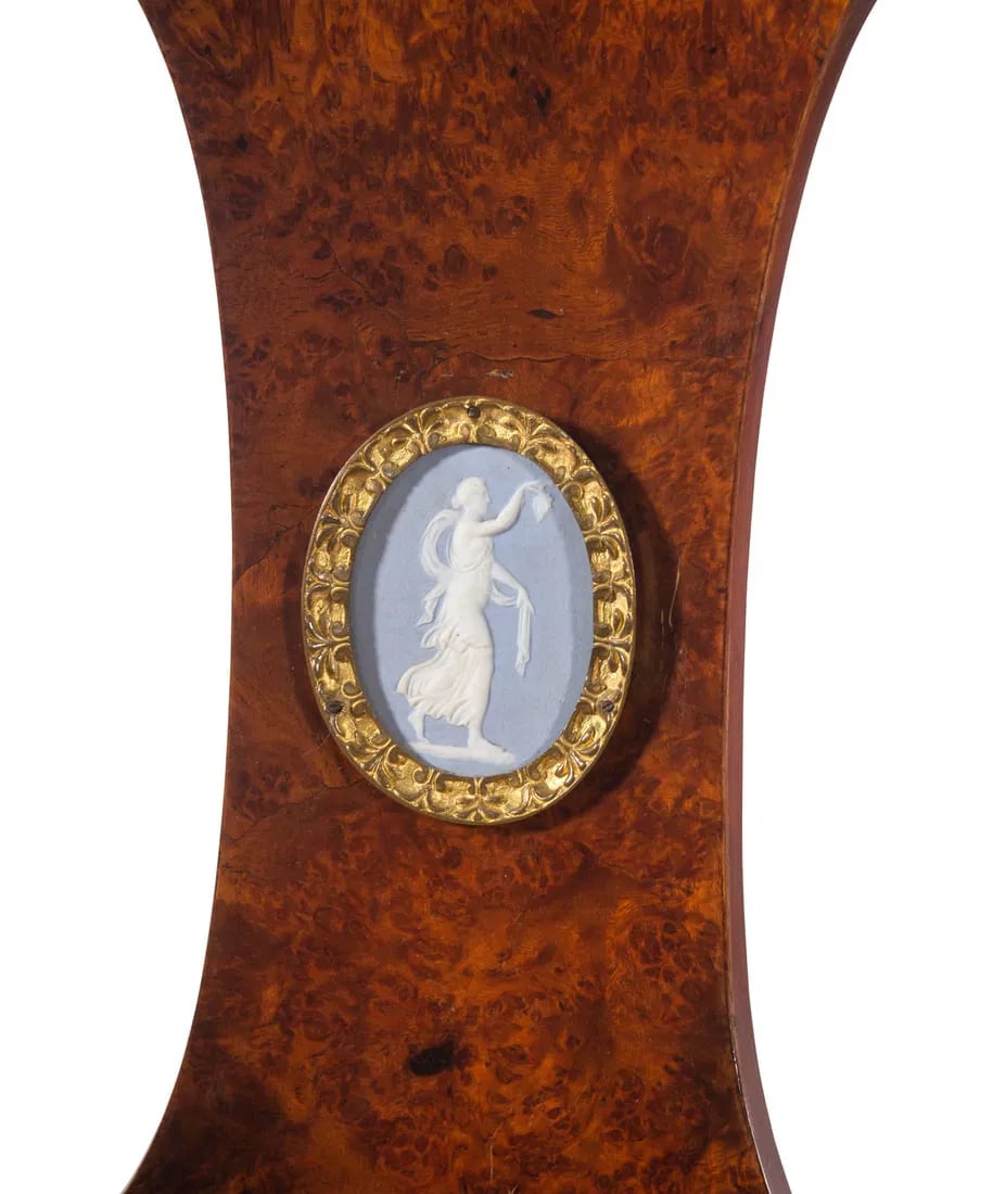 A French Gilt Bronze and Jasperware Mounted Burlwood Dining Suite - 9