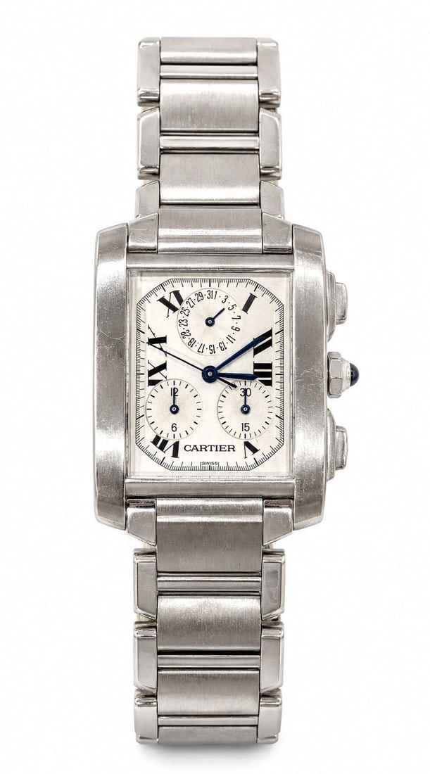 Cartier Tank Francaise Chronoreflex Stainless Steel 29mm White Dial (1 of 7)