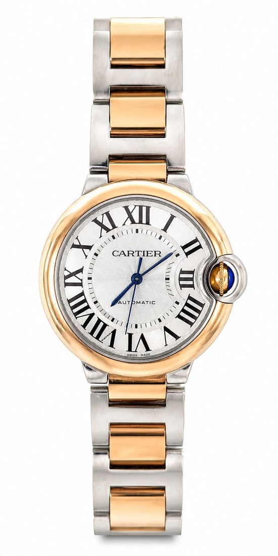 Cartier Ballon Bleu 36mm Automatic Stainless Steel & 18K Rose Gold Wristwatch (1 of 8)