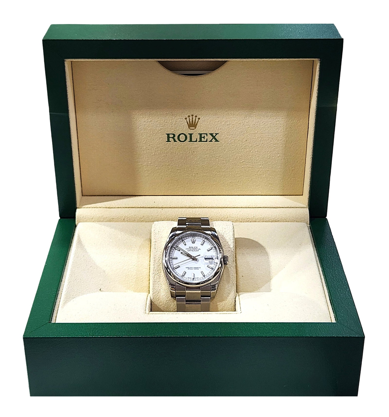 Rolex Oyster Perpetual Datejust 36mm Stainless Steel White Dial (1 of 8)