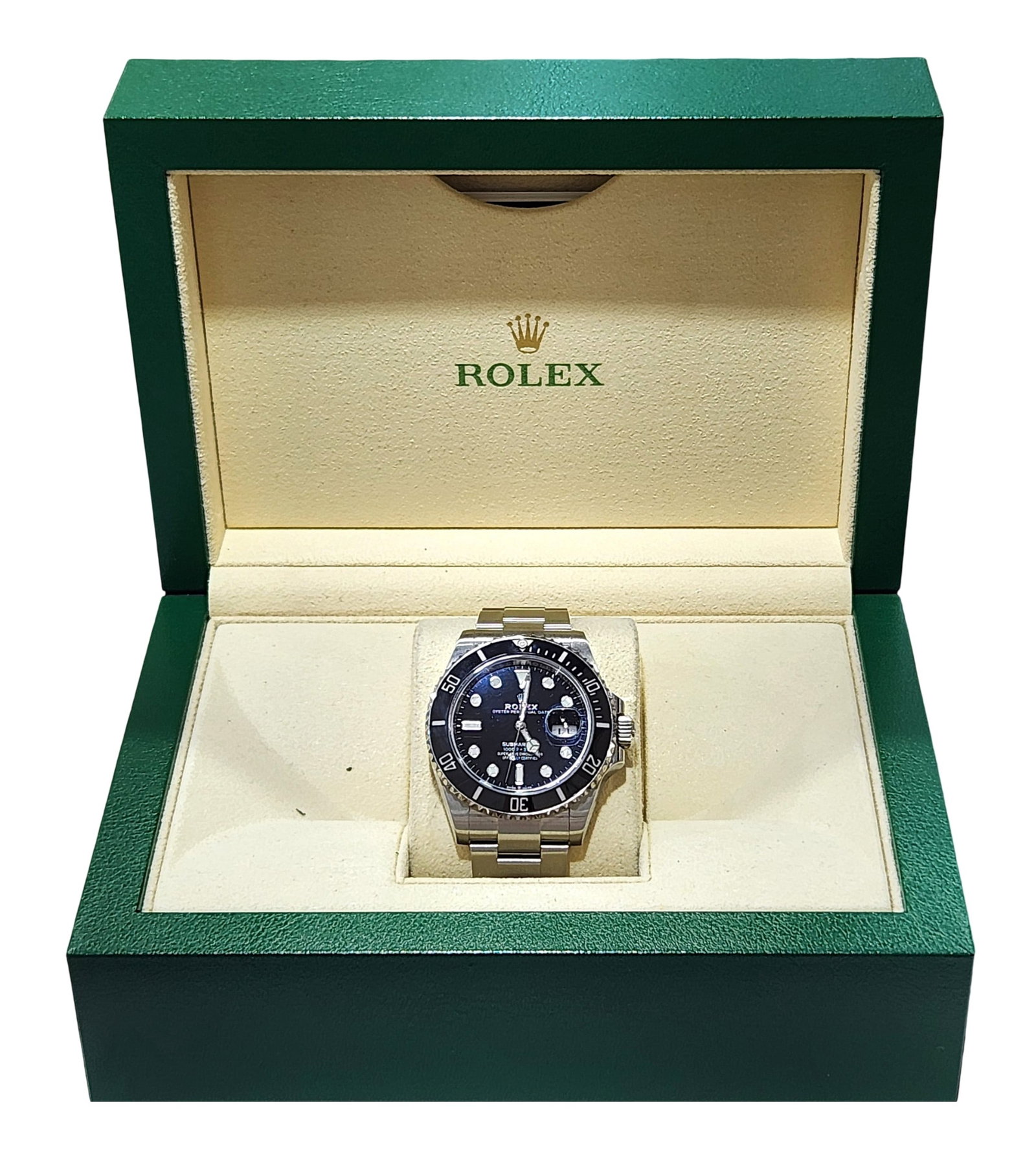 Rolex Submariner Date 41mm Black Ceramic Bezel Stainless Steel Black Dial: Brand: Rolex Model: Submariner Date Reference: 126610LN Case Size: 41mm Movement: Rolex caliber 3235 automatic self-winding movement Case Material: Oystersteel stainless steel Bezel: Black Cerachrom u