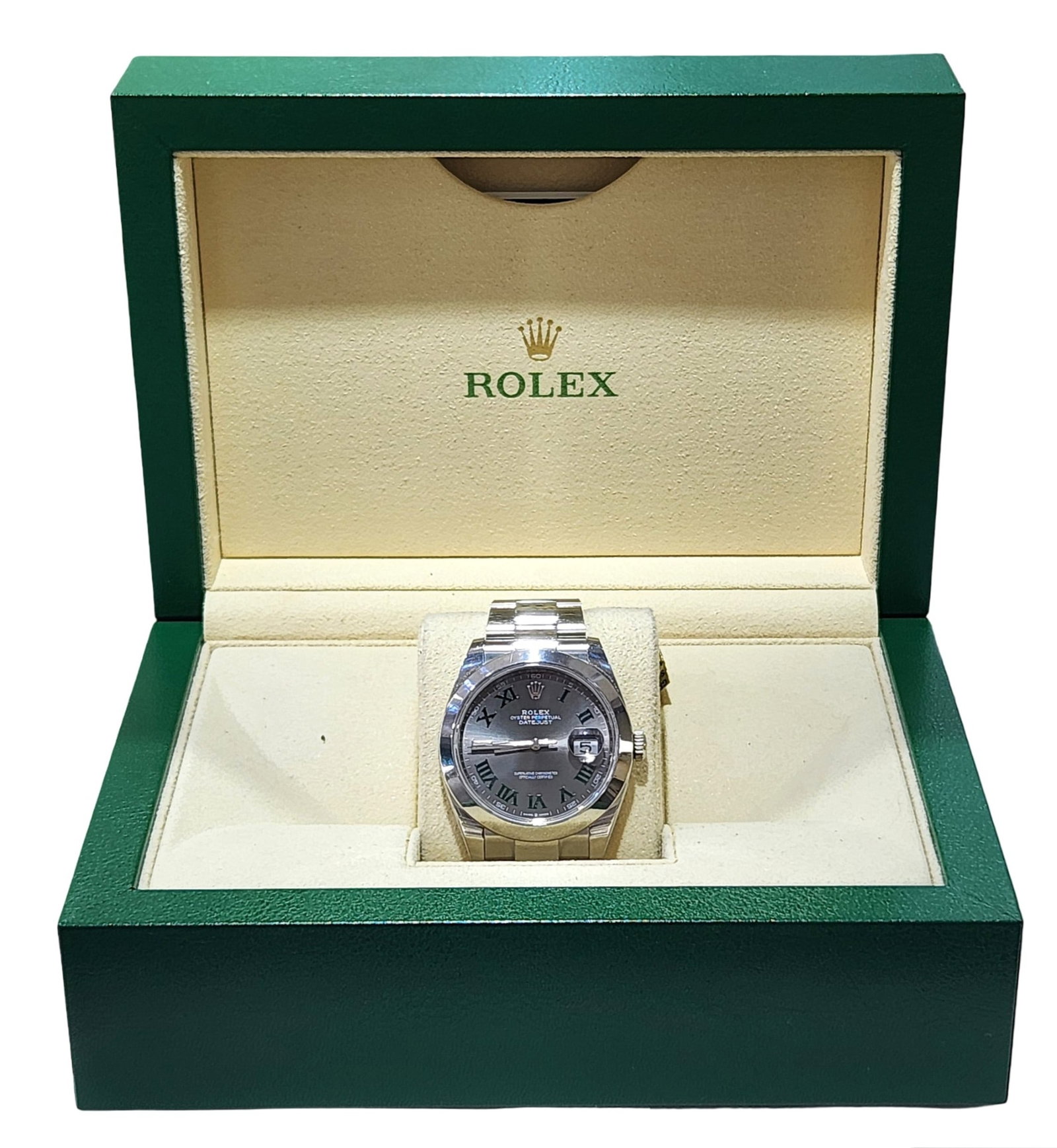 Rolex Datejust 41mm Wimbledon Dial Stainless Steel Automatic Wristwatch (1 of 6)