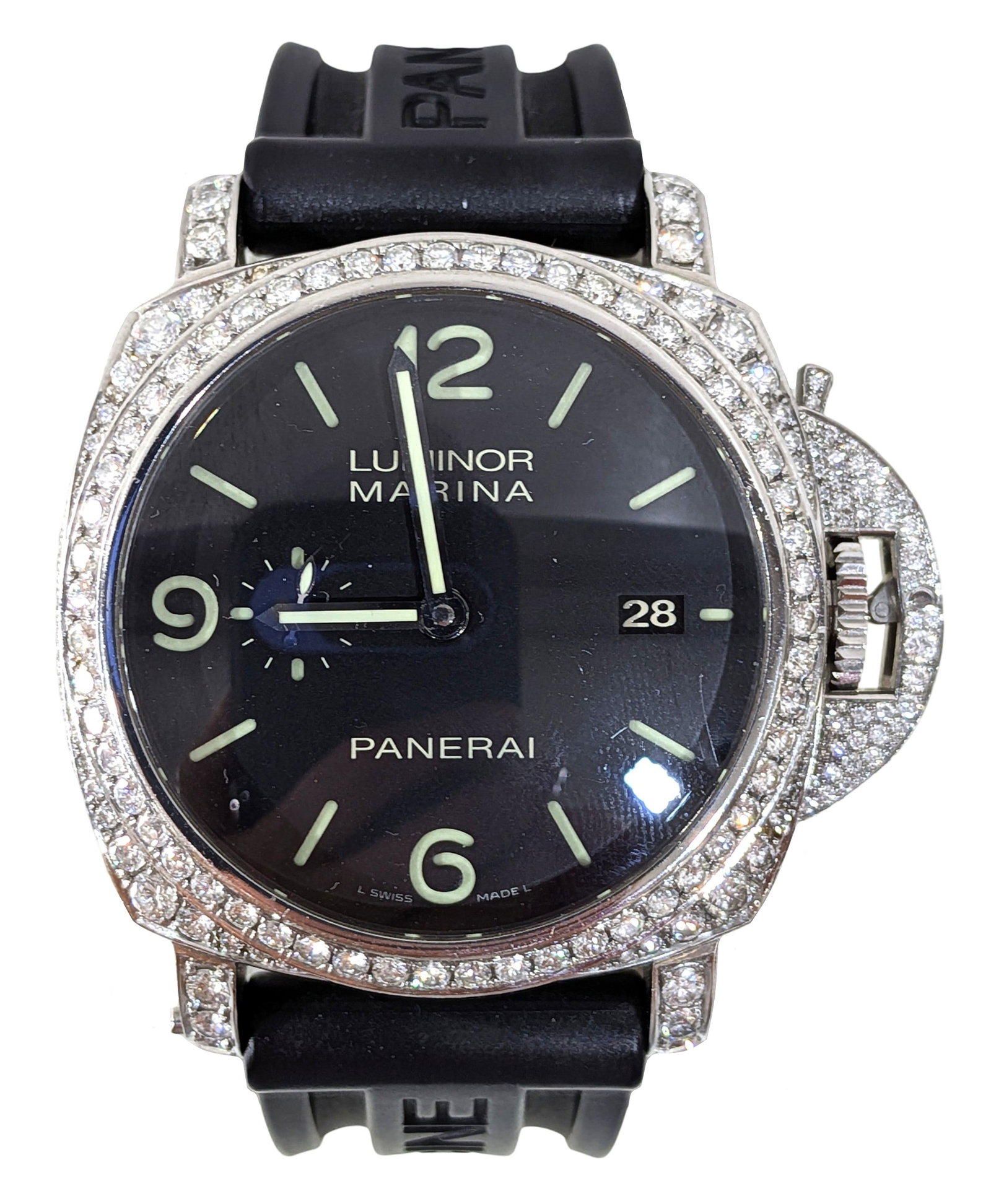 Panerai Luminor Marina Automatic Diamond Bezel 44mm PAM 00048 / BB-Series (1 of 10)